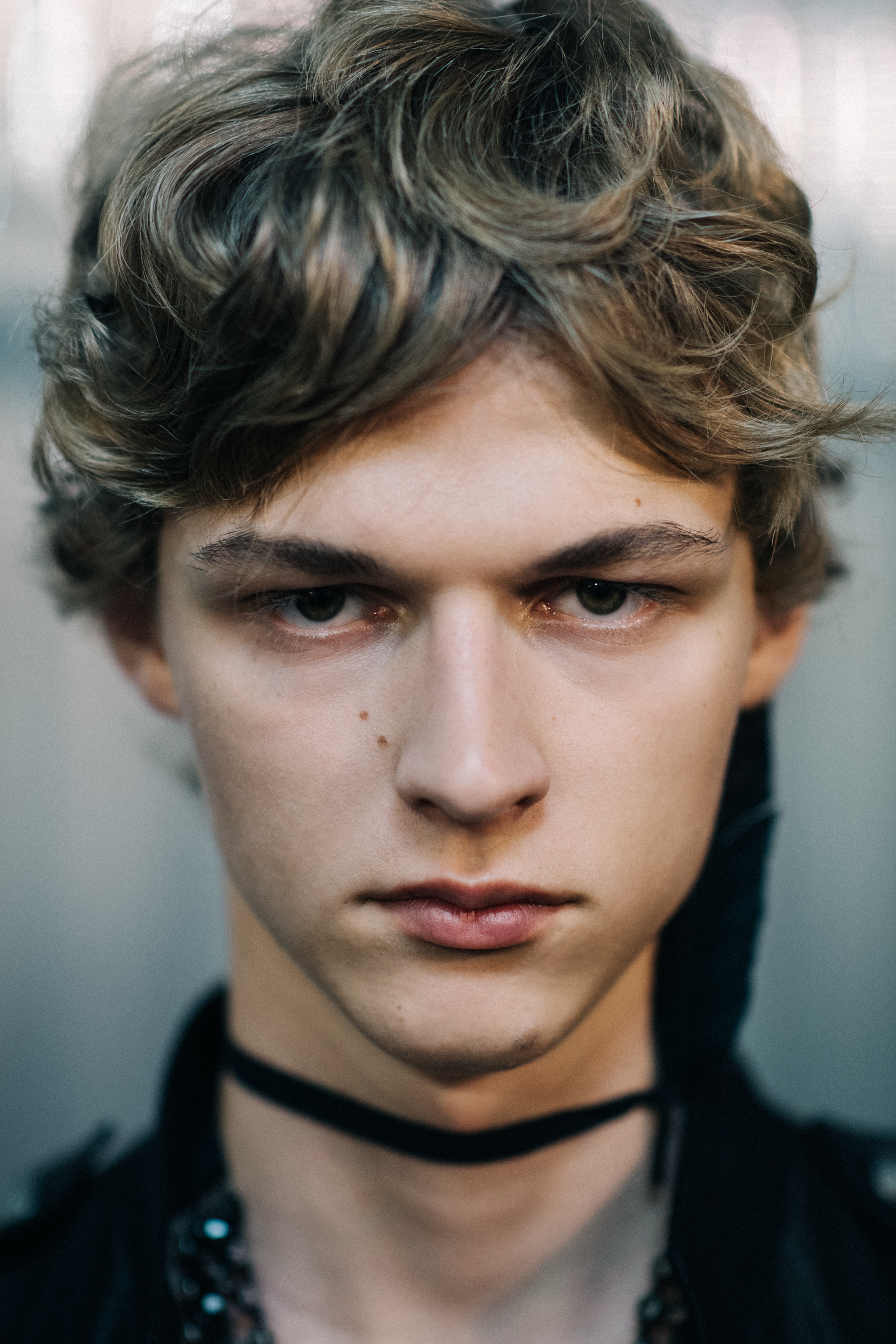 Fair-haired male model portrait