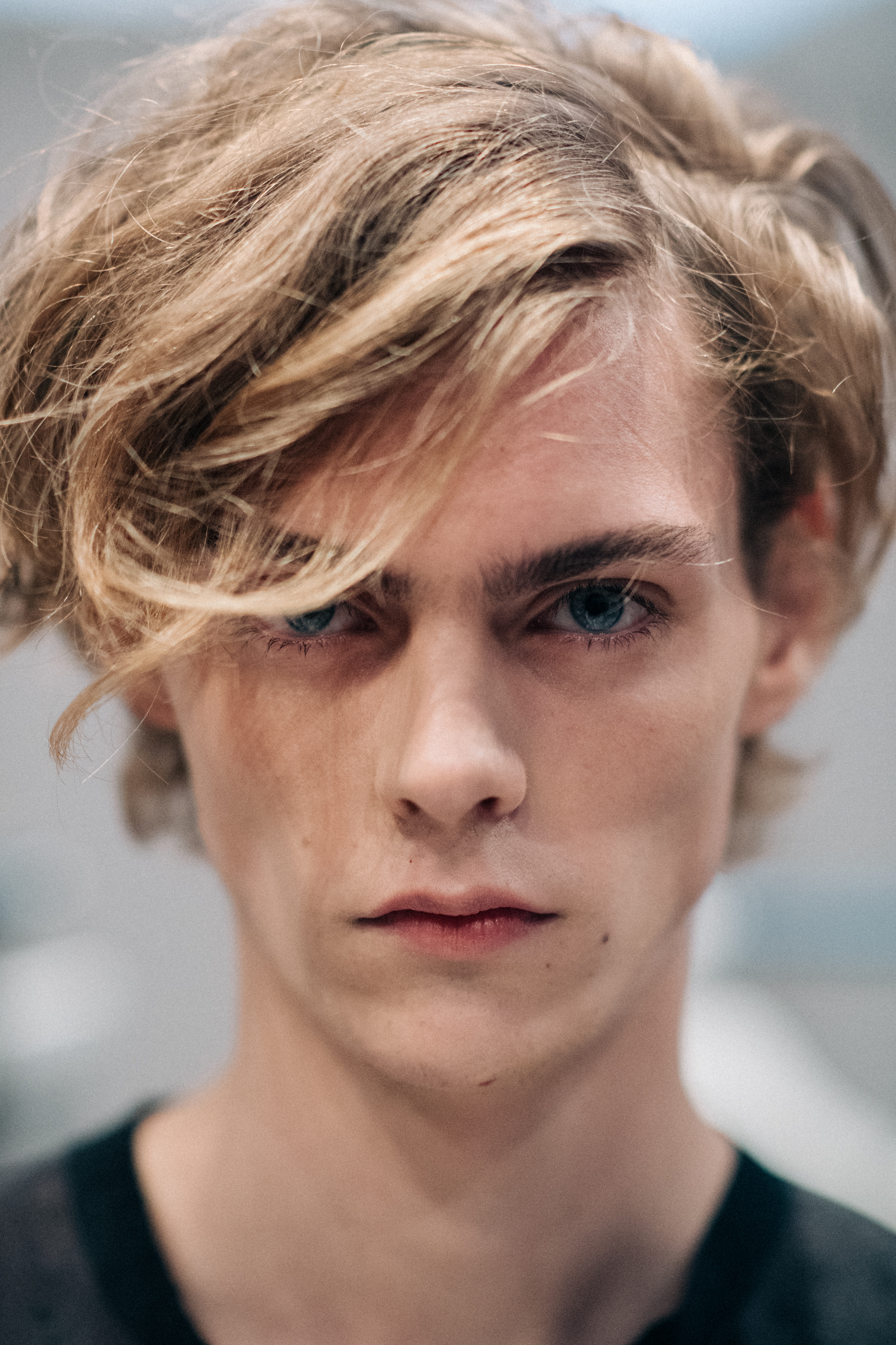 Portrait of blonde Dutch male model