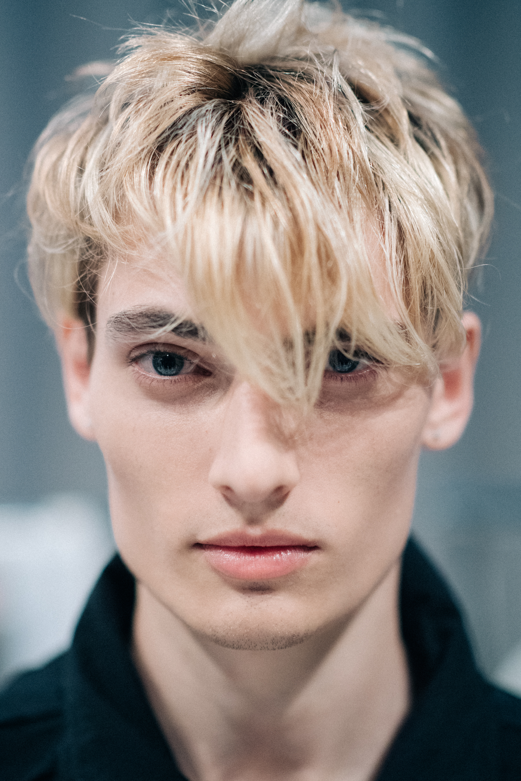 Portrait of blonde male model