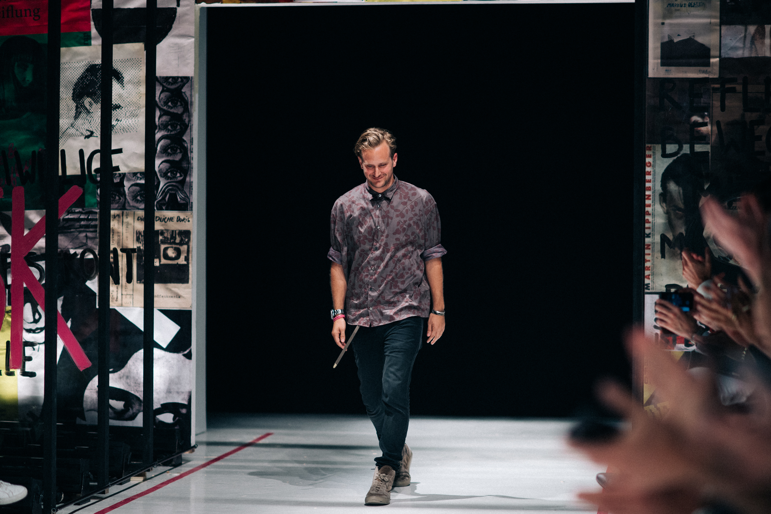 Designer at the end of his show