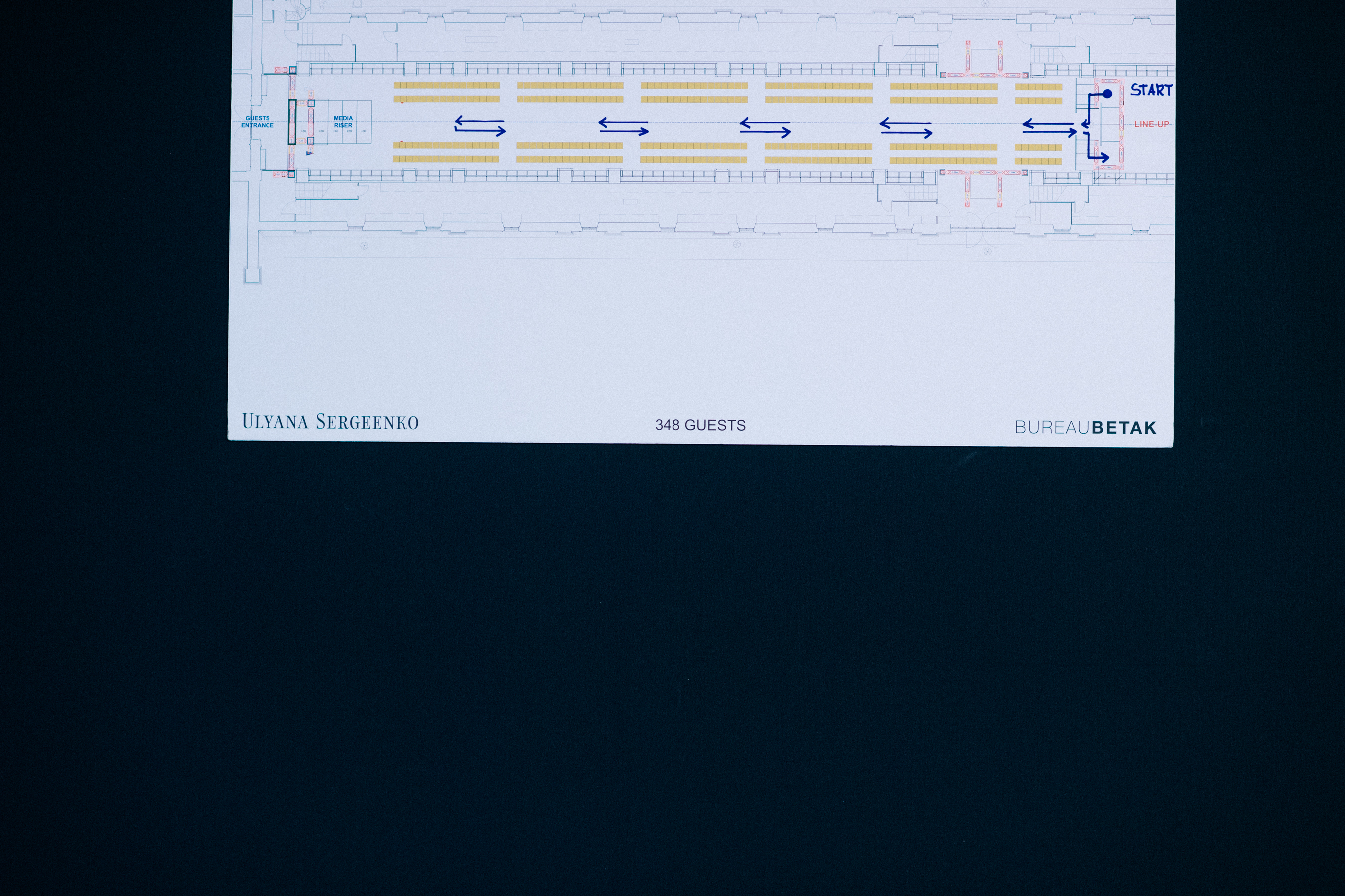 Runway scheme before couture show