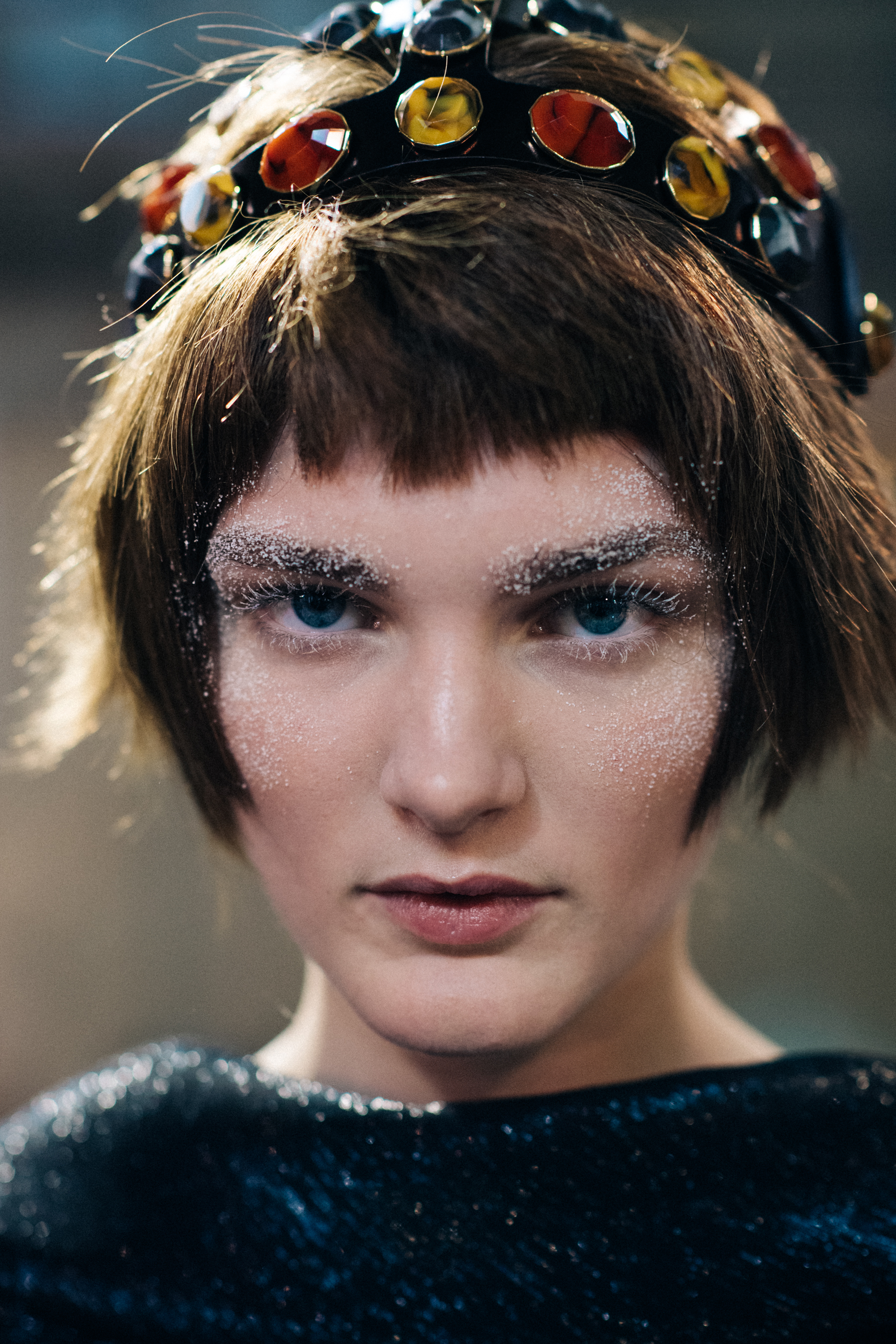 Portrait of a Ukrainian model wearing crown