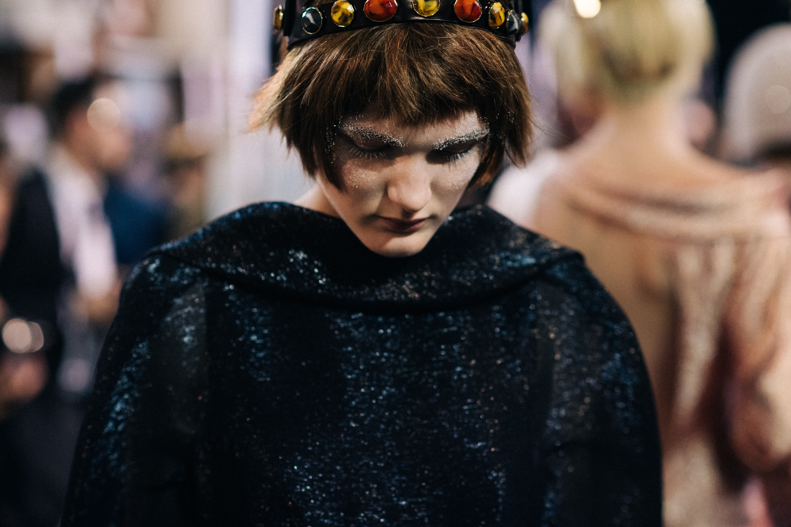 Ukrainian model wearing couture gown