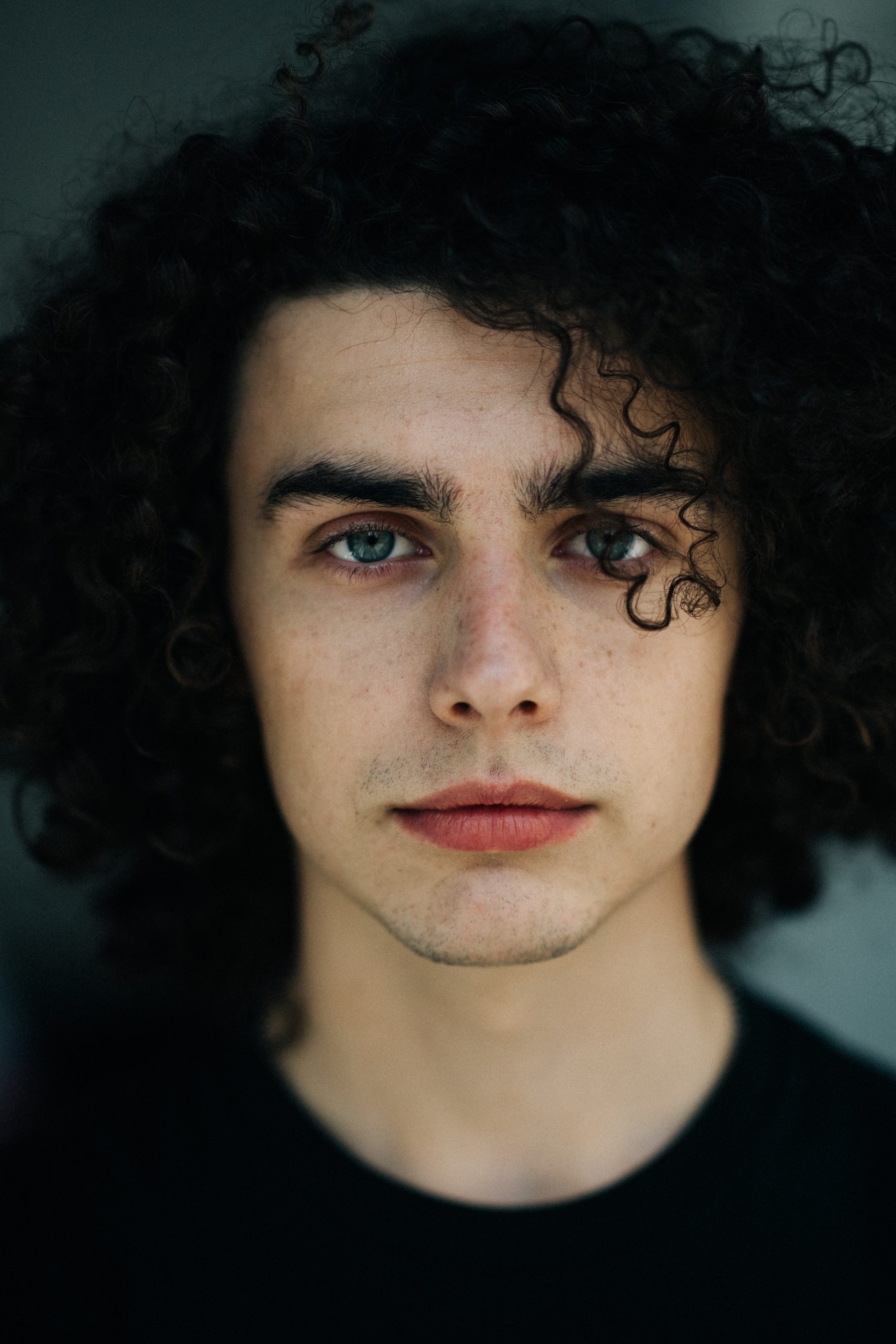 Portrait of male model before the show