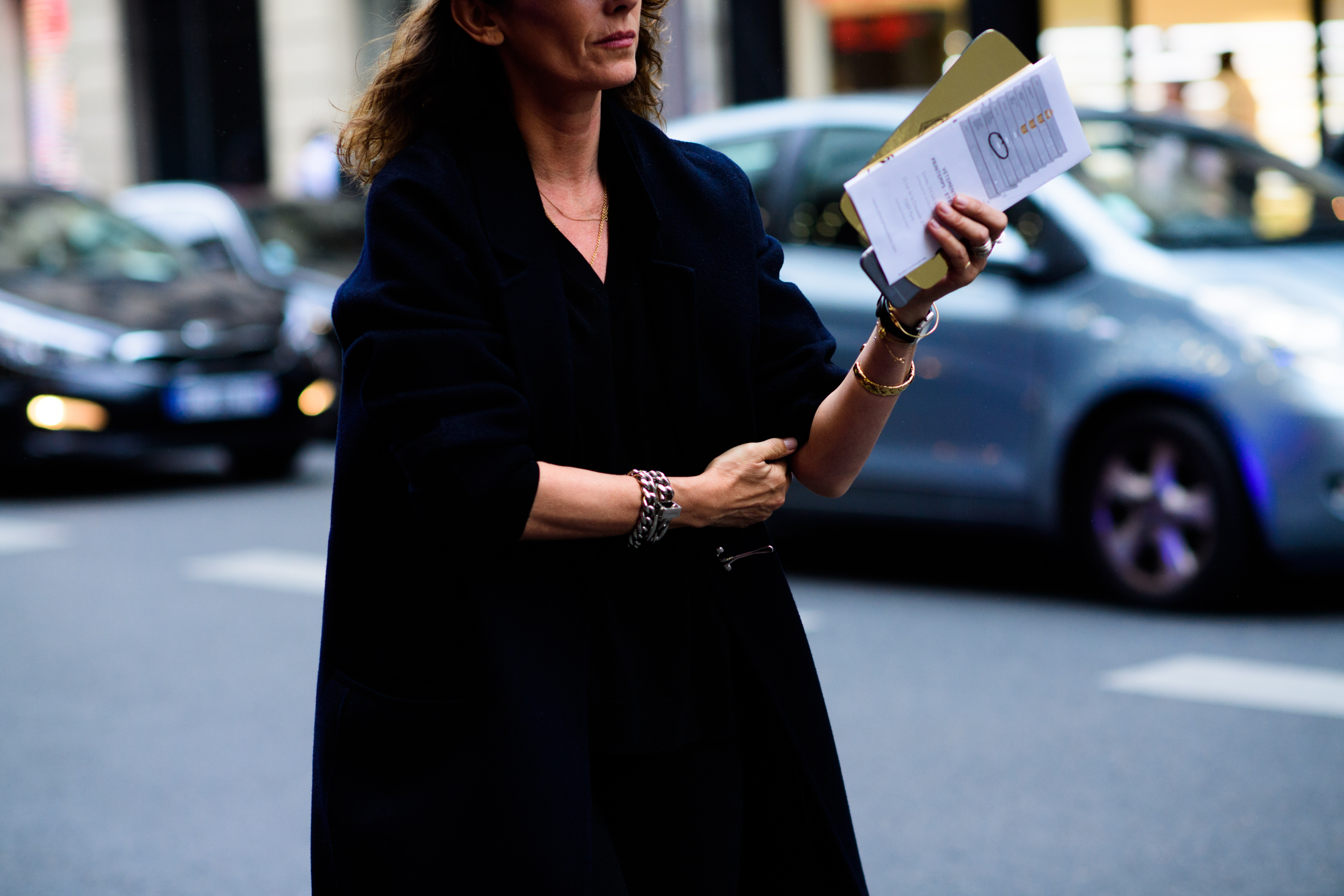 Woman wearing all black outfit