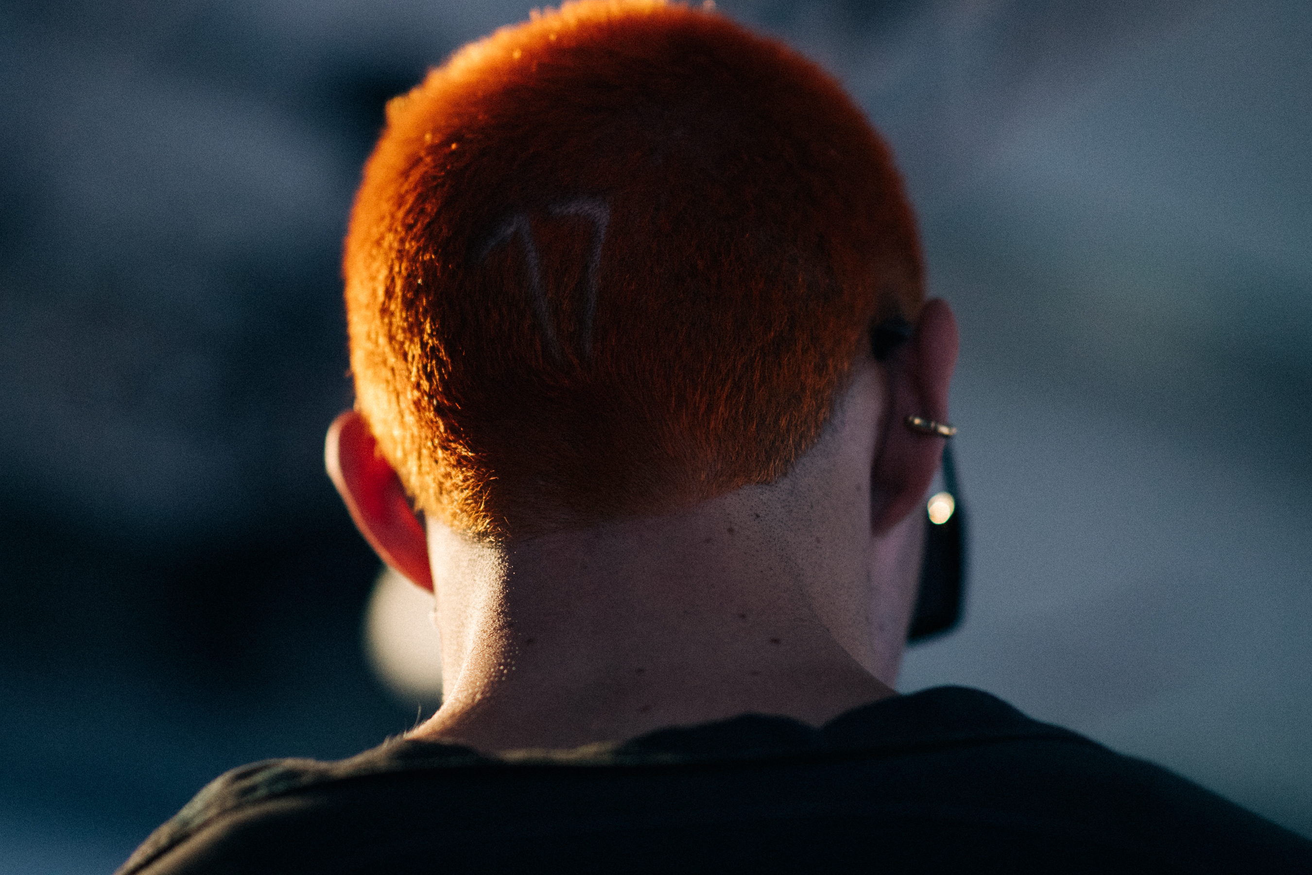 Male model with orange hair