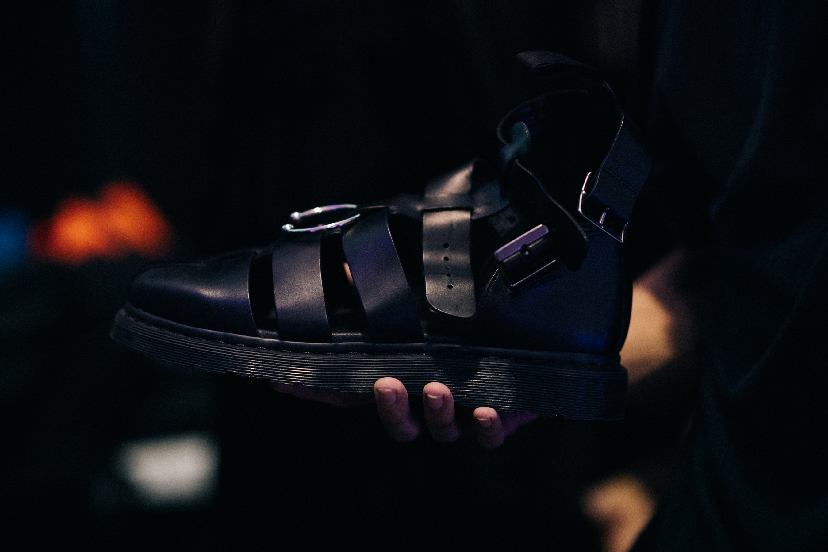 Leather sandals at the SS17 show