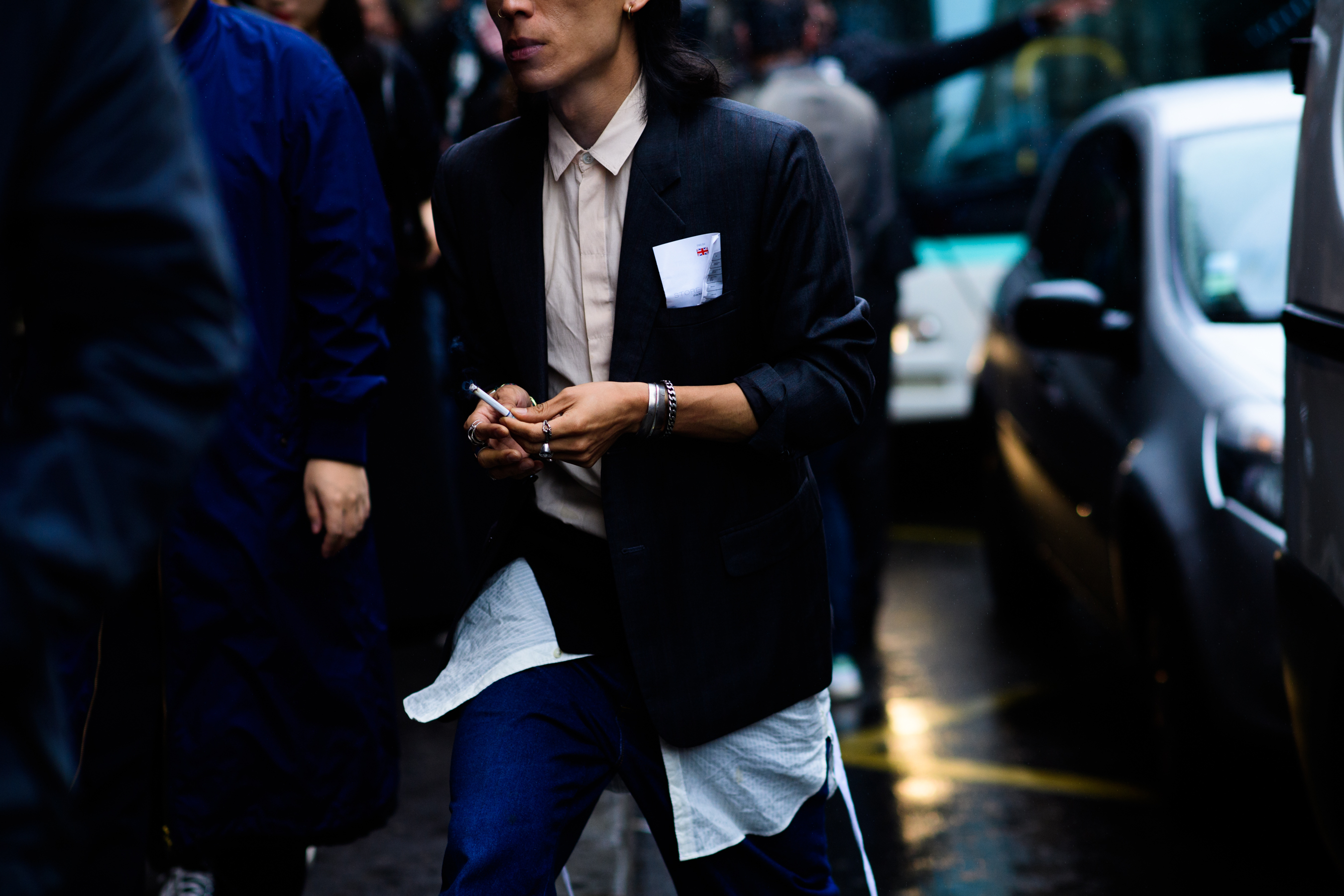Man wearing elegant oufit