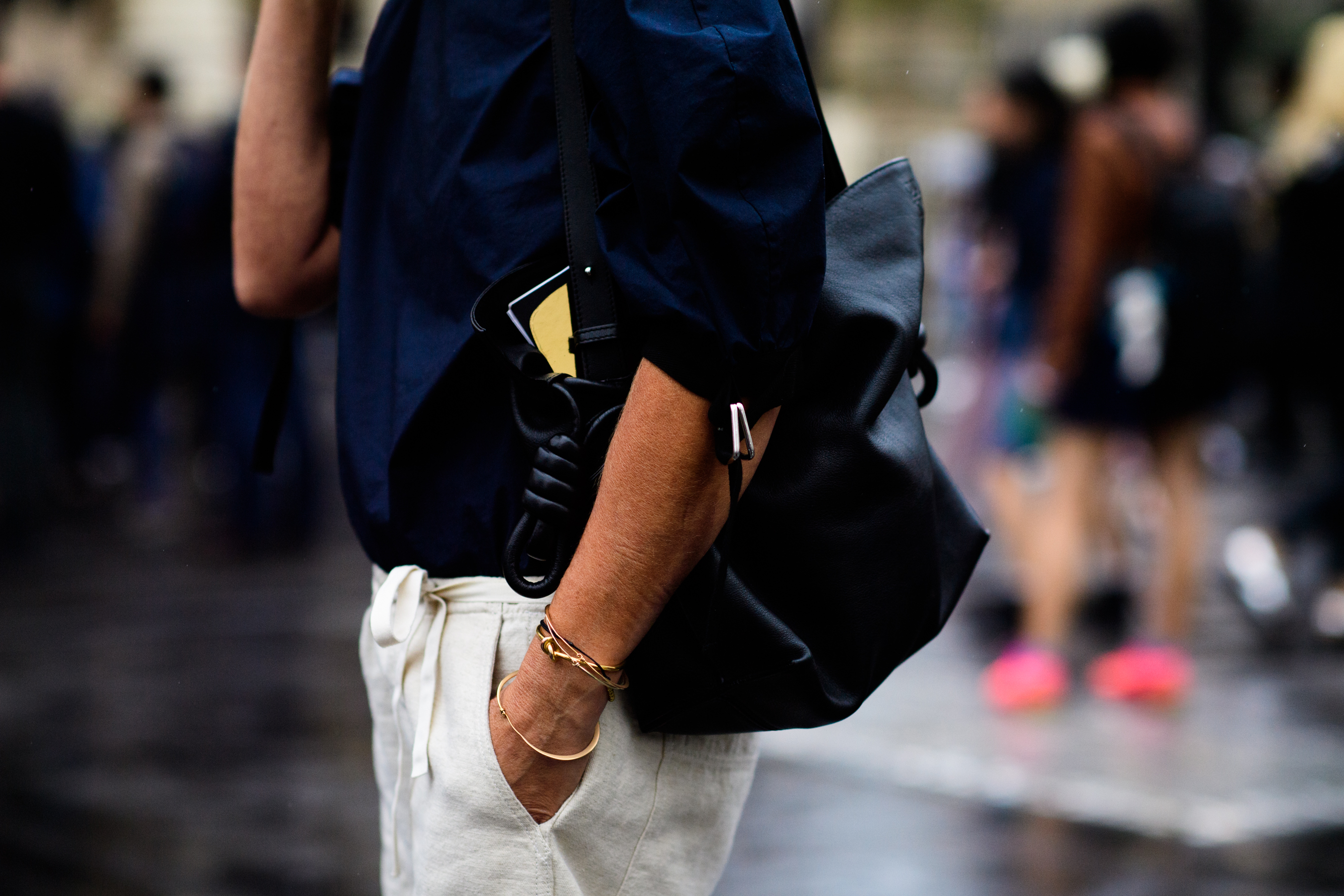 Woman outside after fashion show
