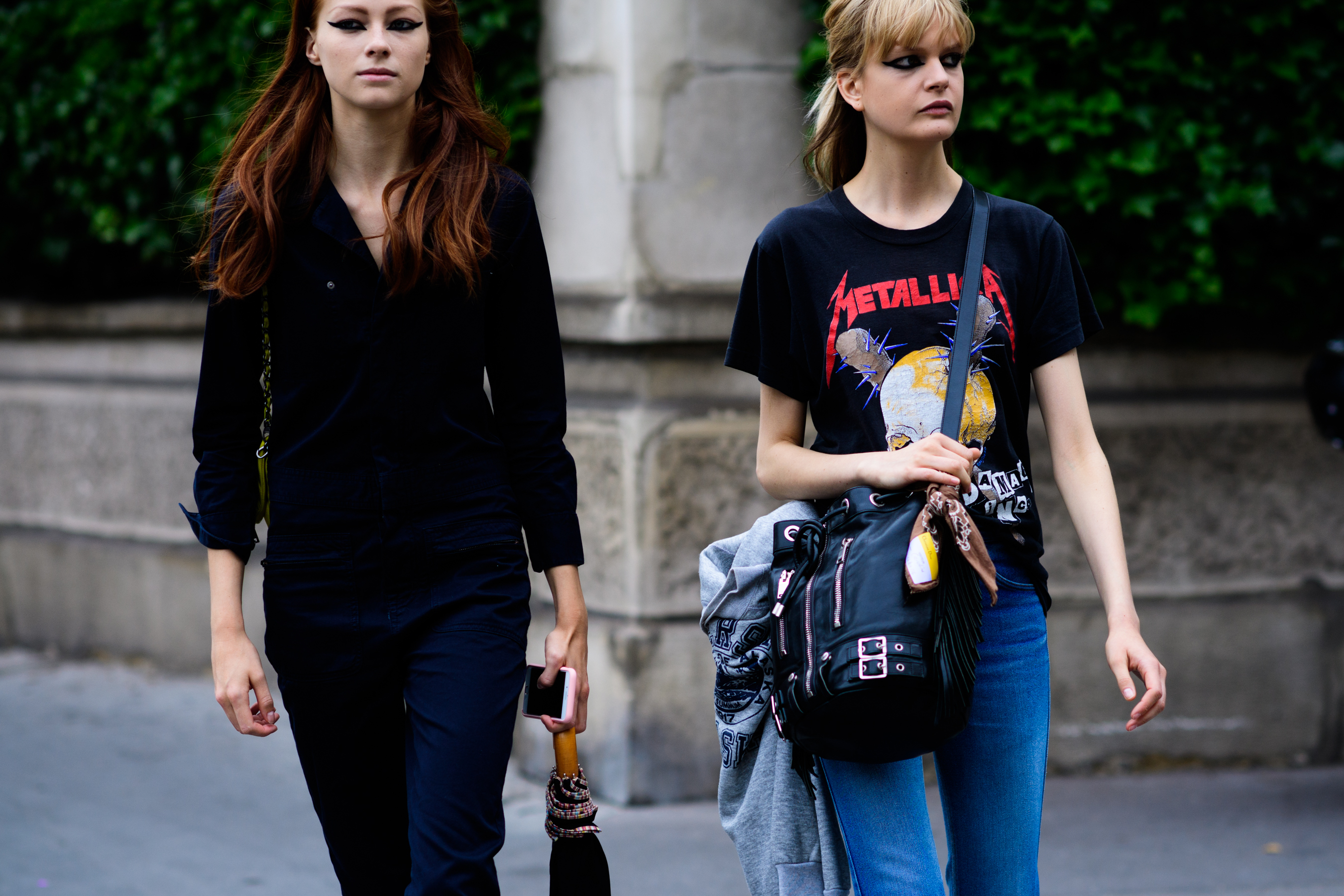 Female models after fashion show