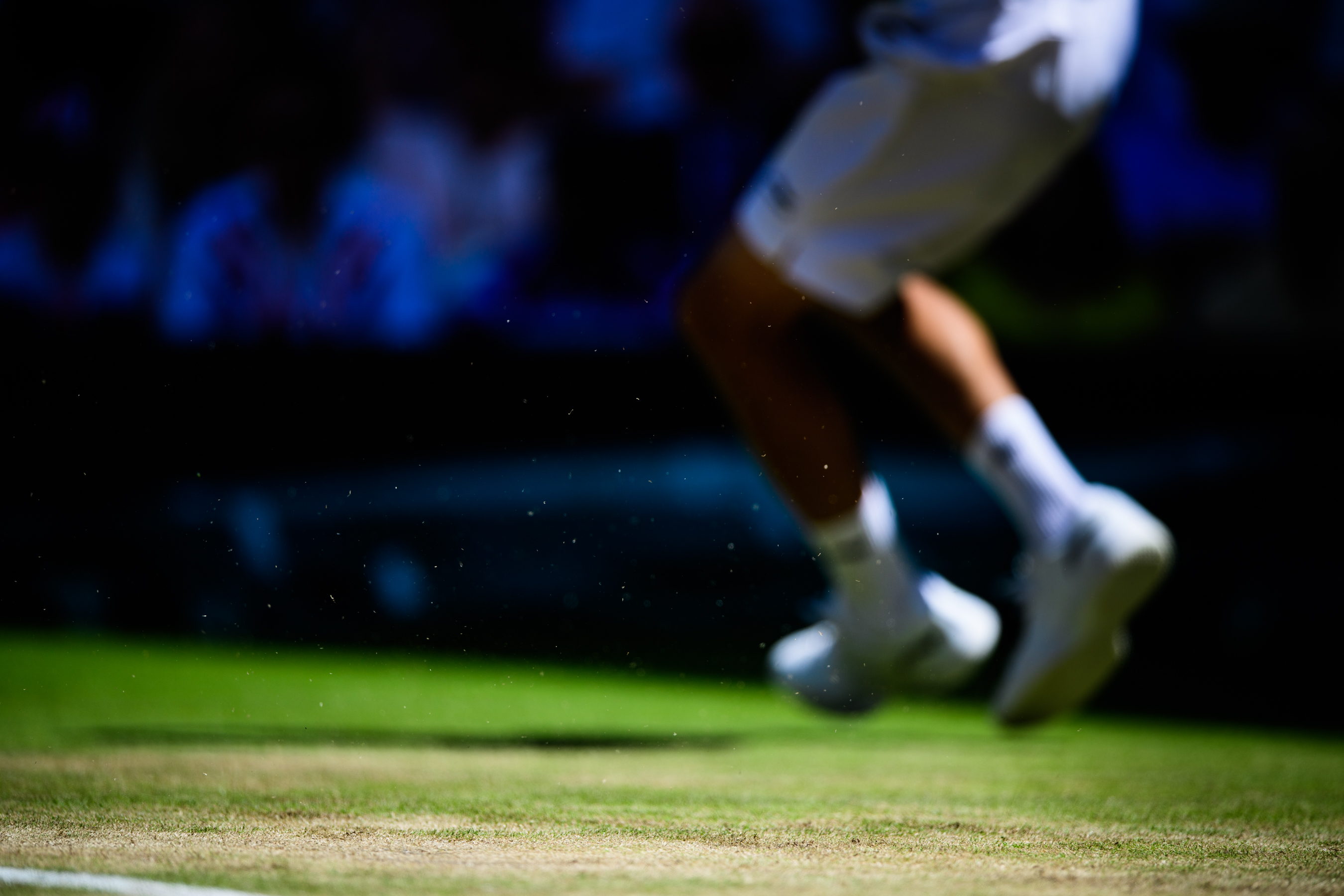 Dust flying over the tennis court