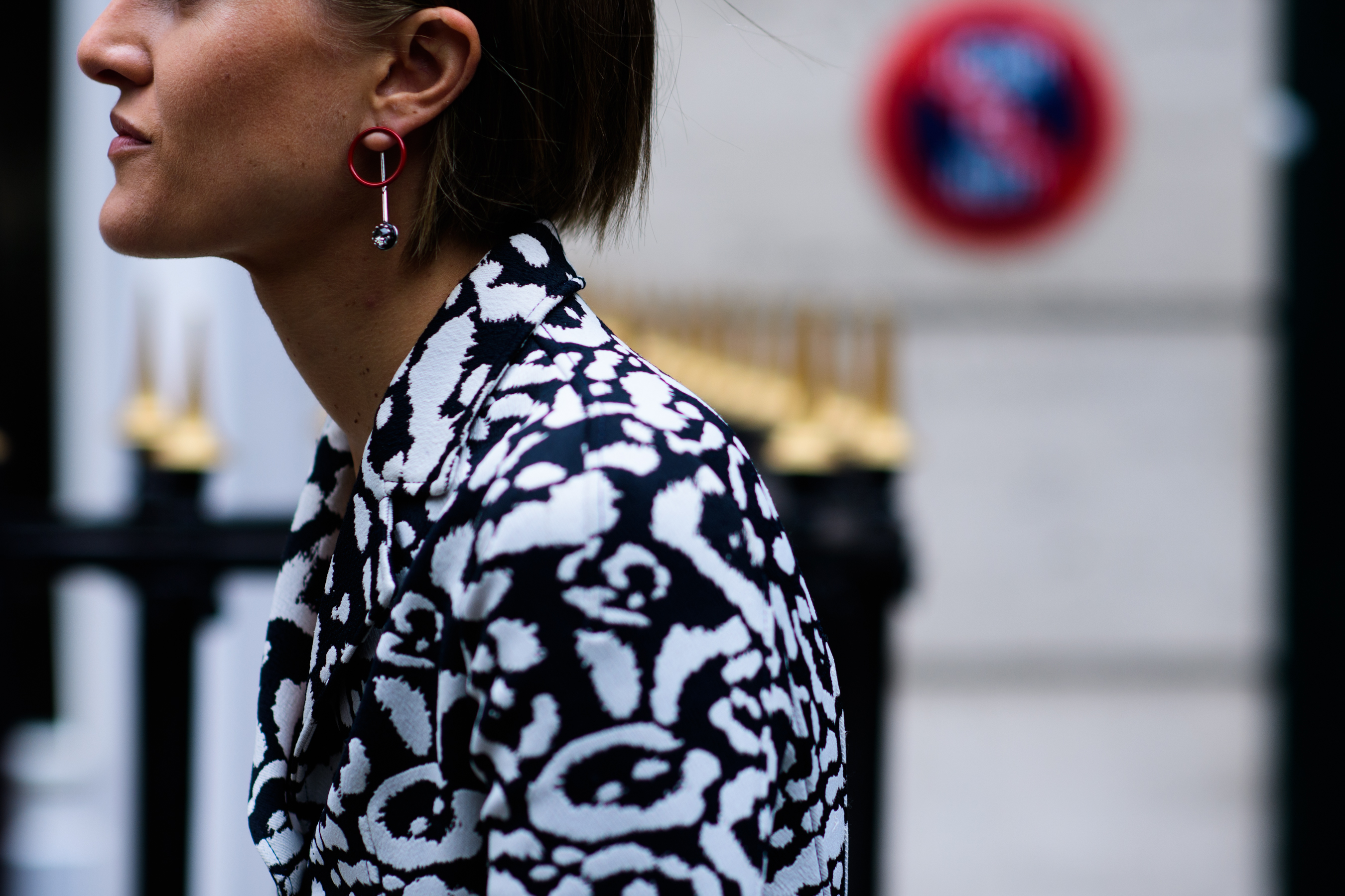 Black and white printed jacket