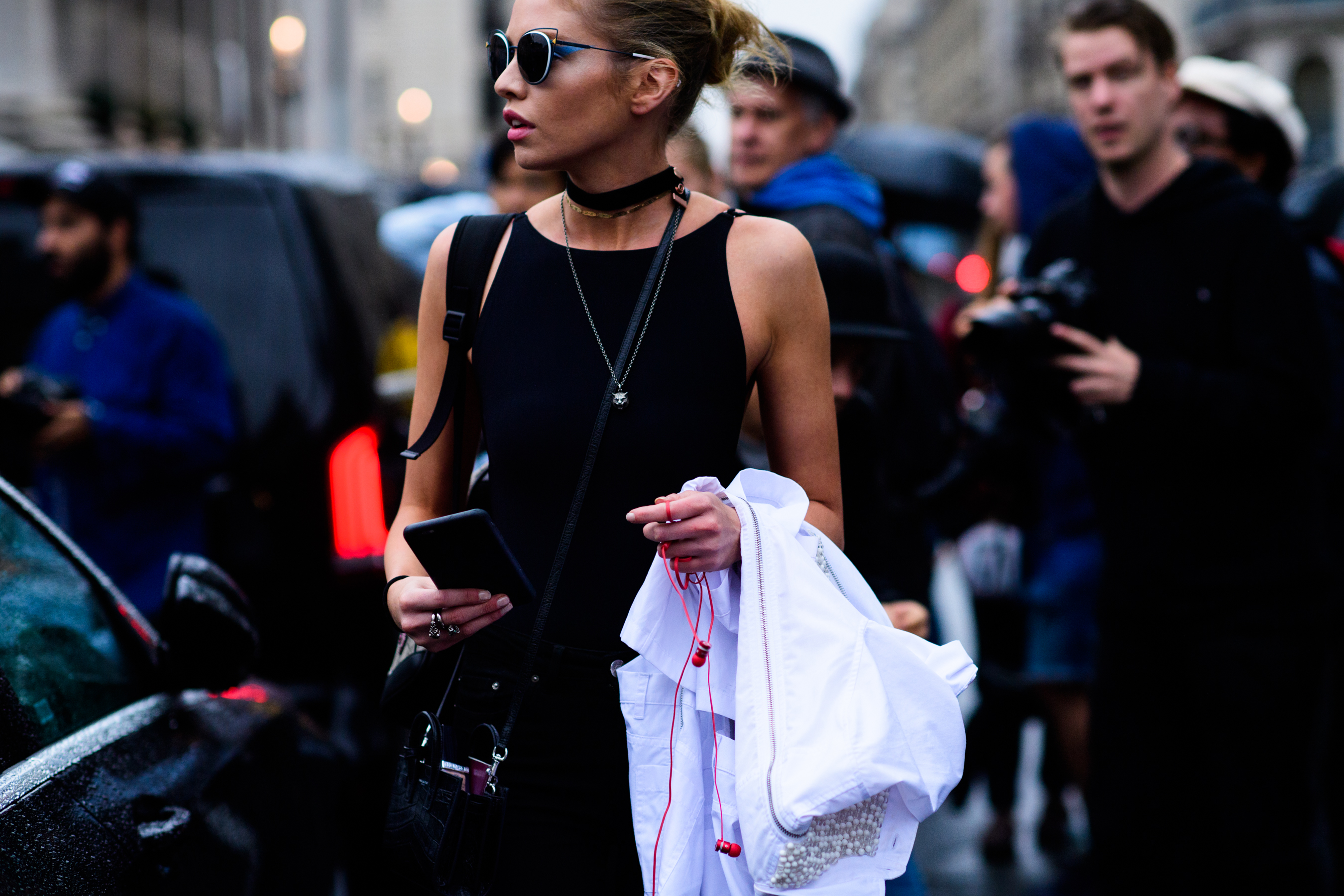 Female model before fashion show