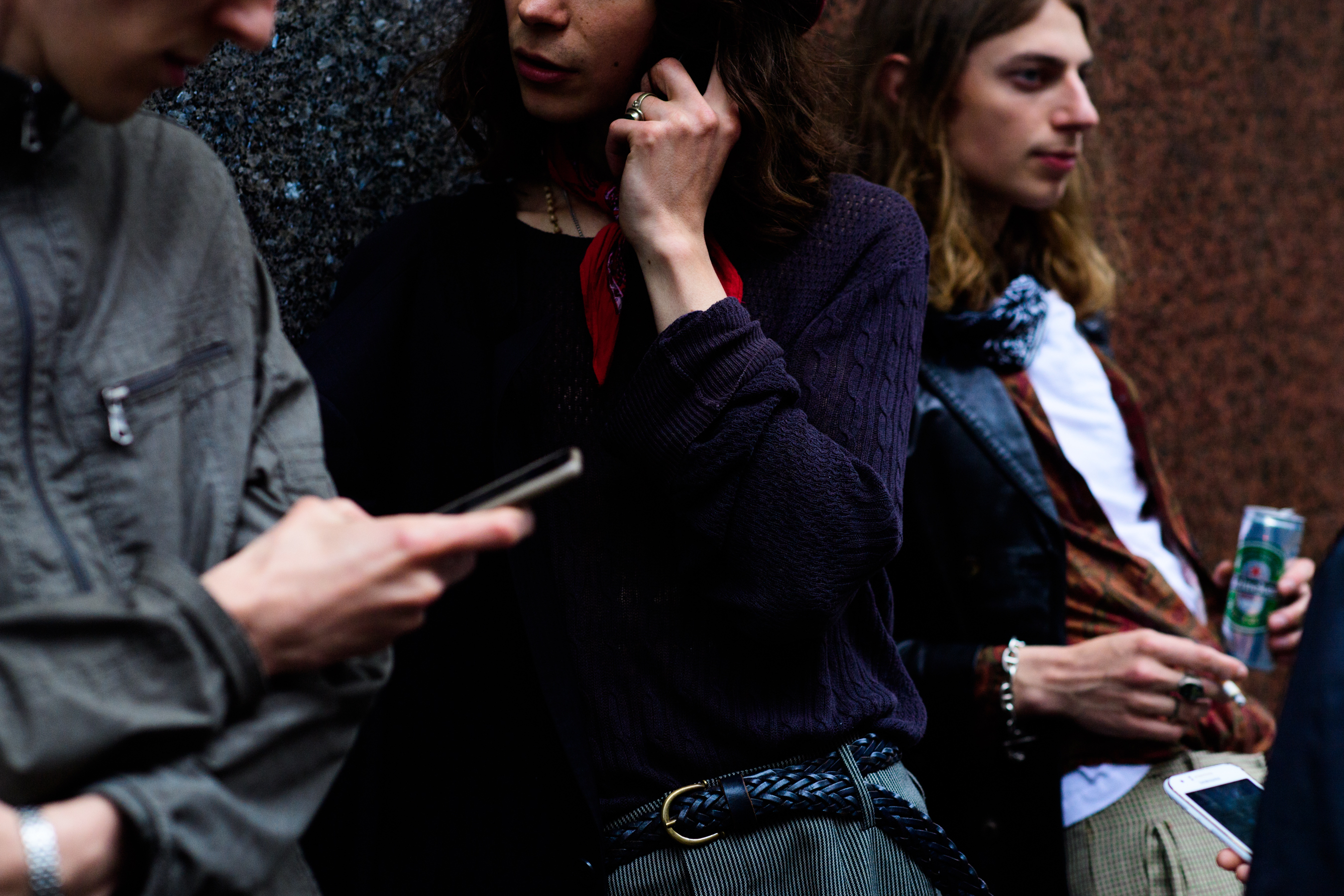 Male models after fashion show