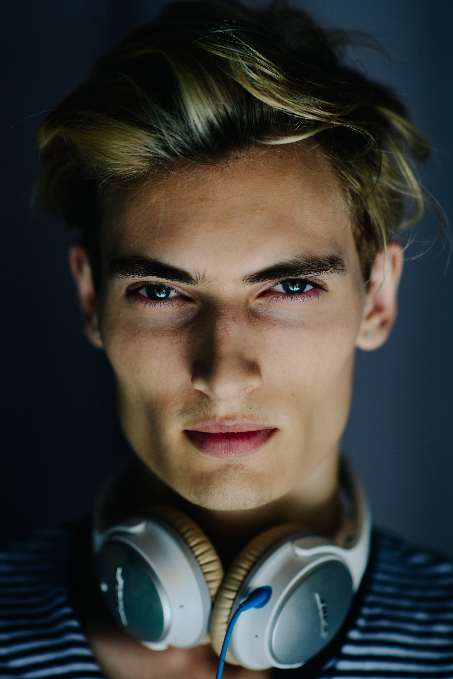 Portrait of beautiful male model