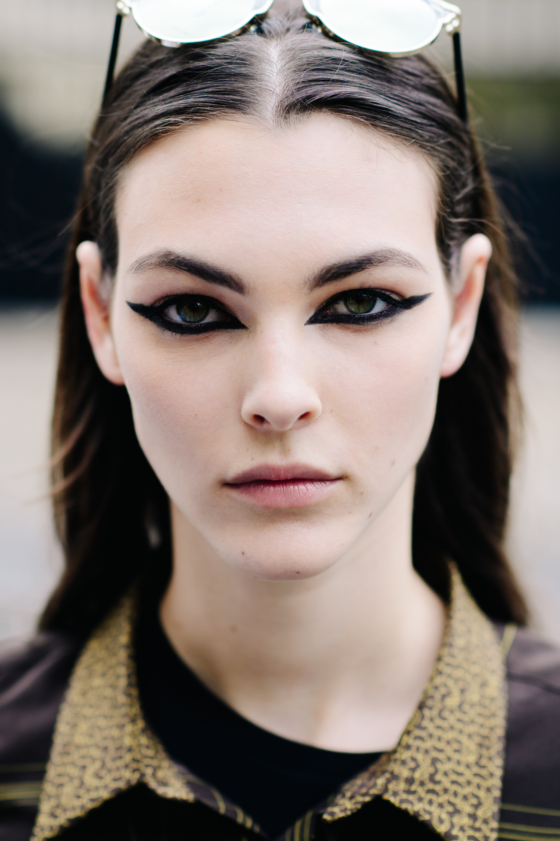 Female model after fashion show