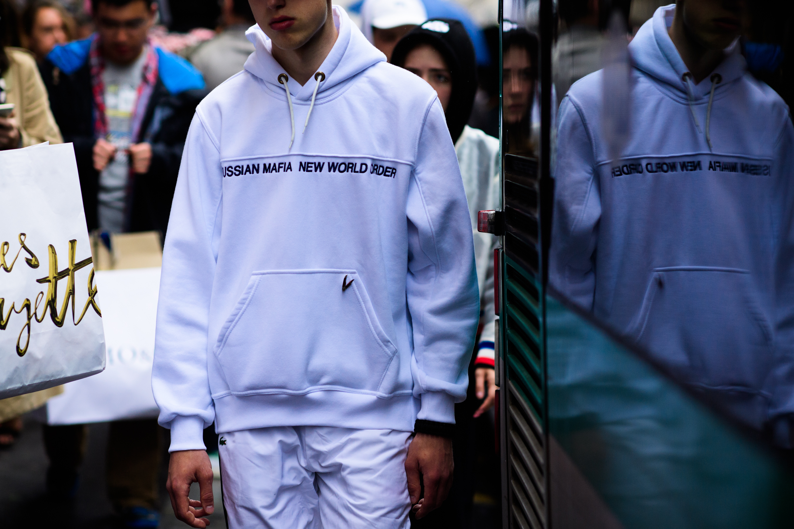 Man wearing total white look
