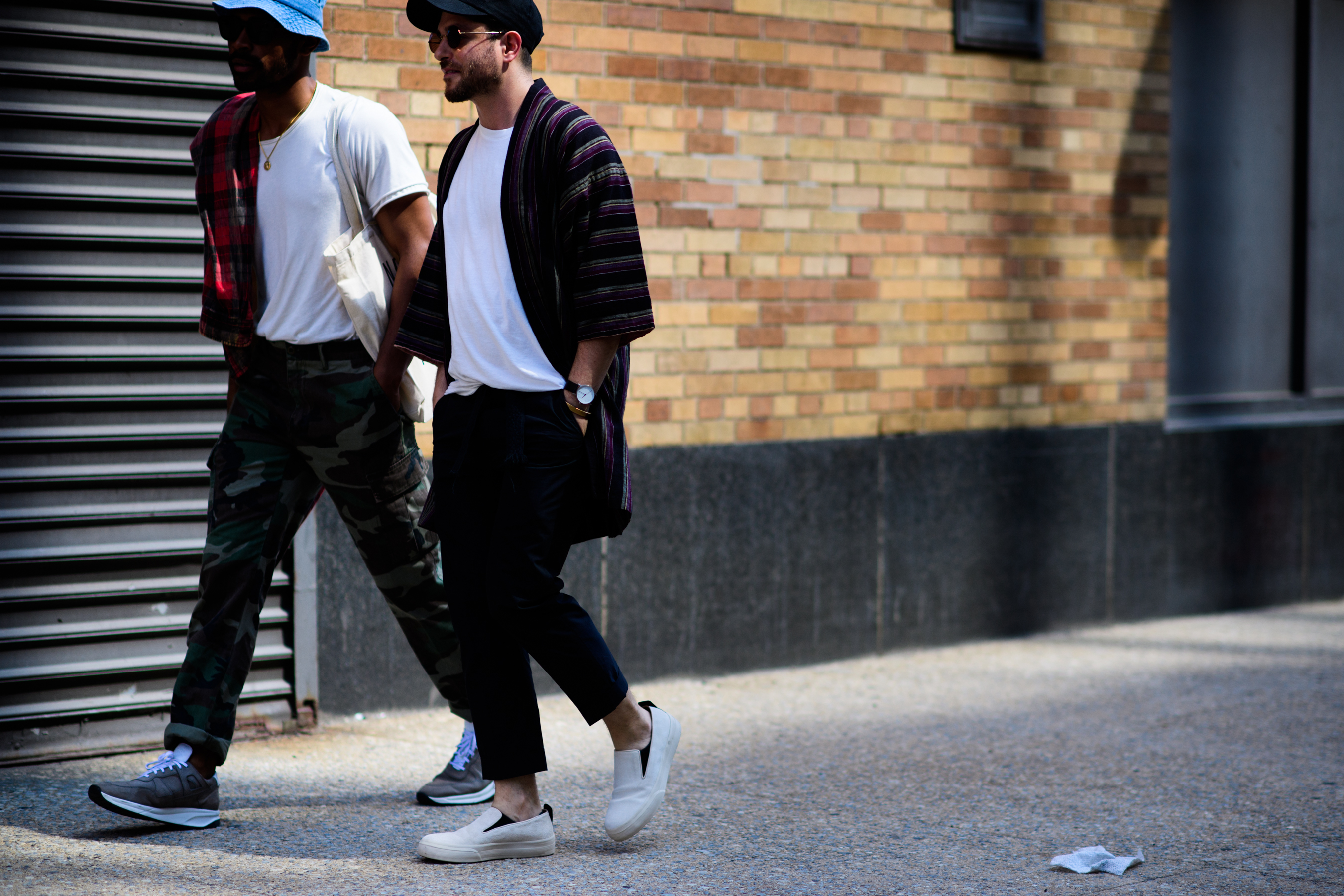Two men attending NYFWM