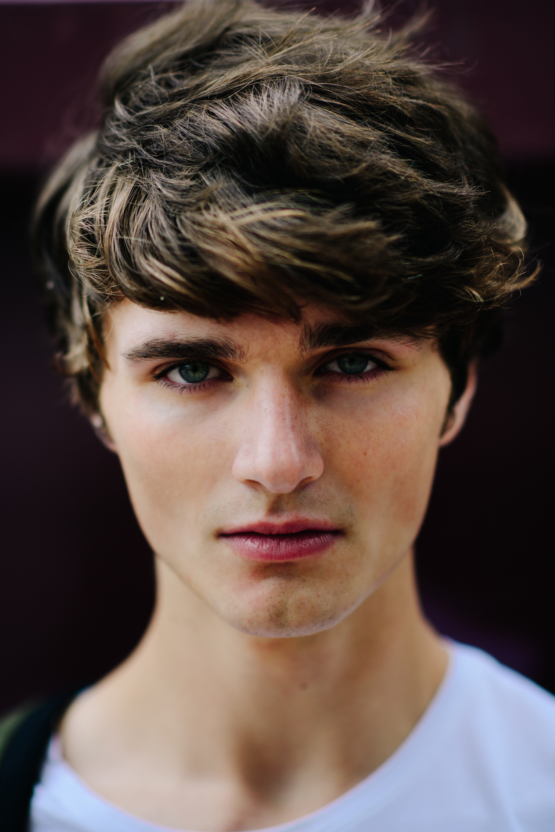 Portrait of male model after show
