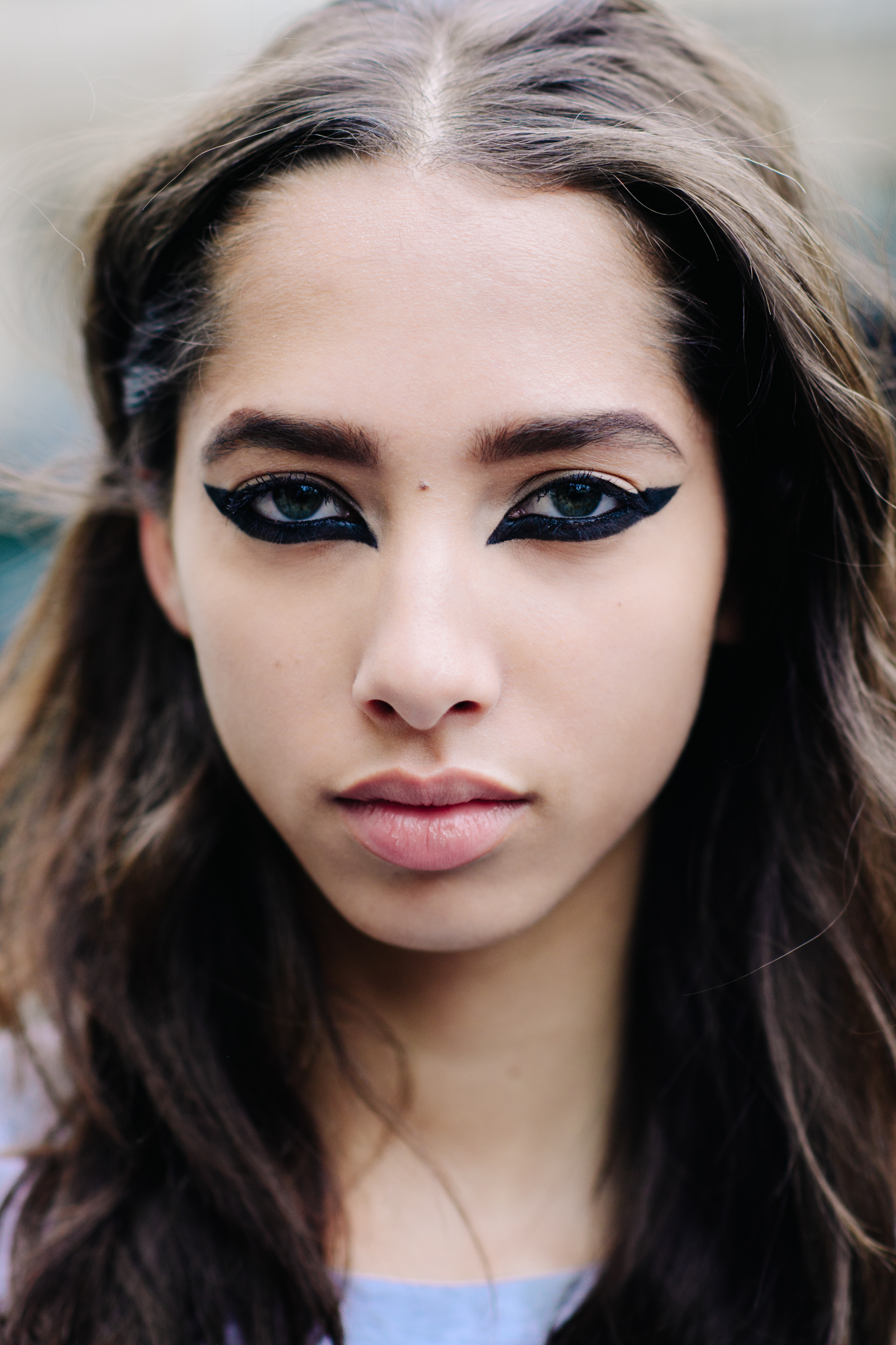 Female model portrait after show