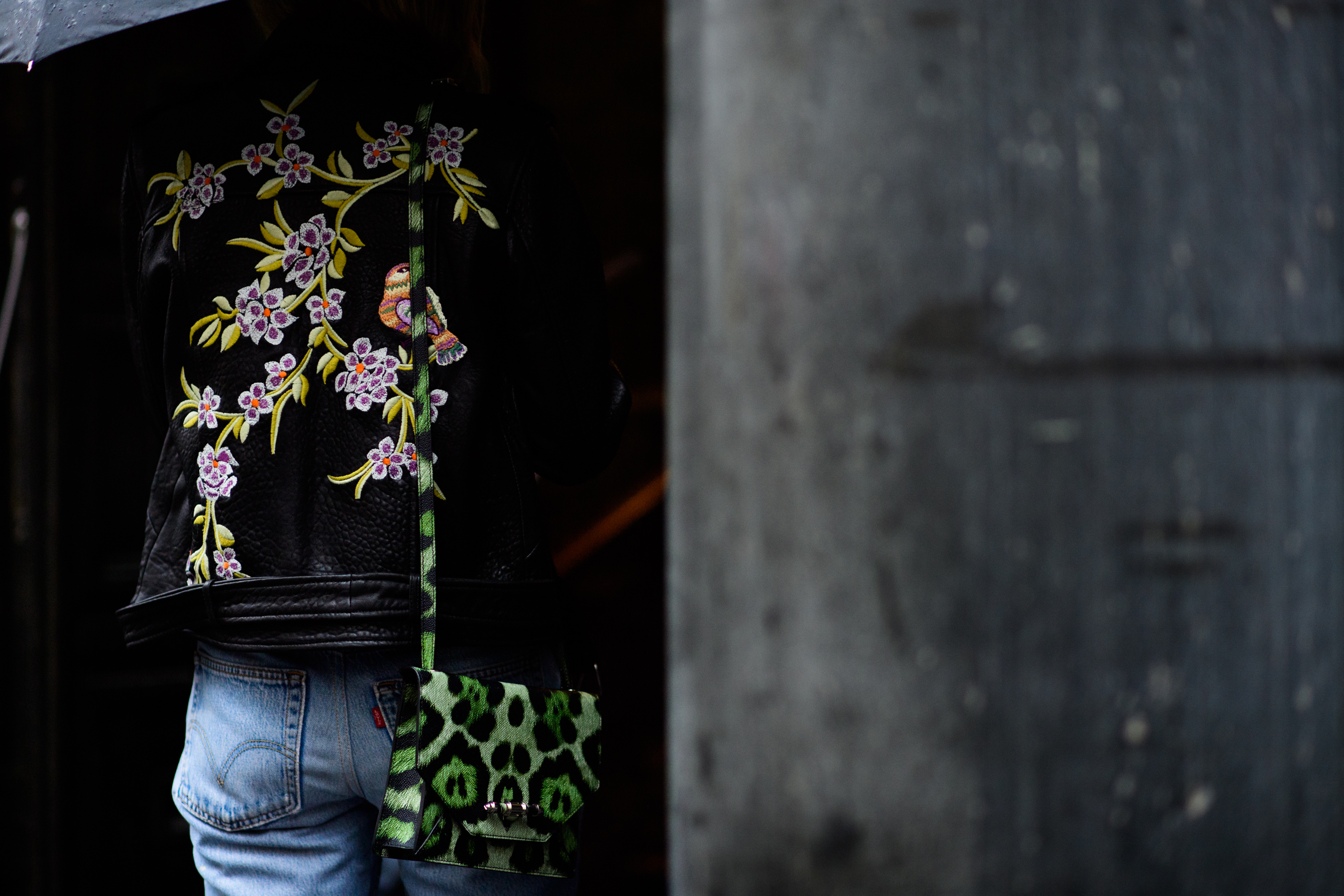 Norwegian blogger wearing embroidered jacket