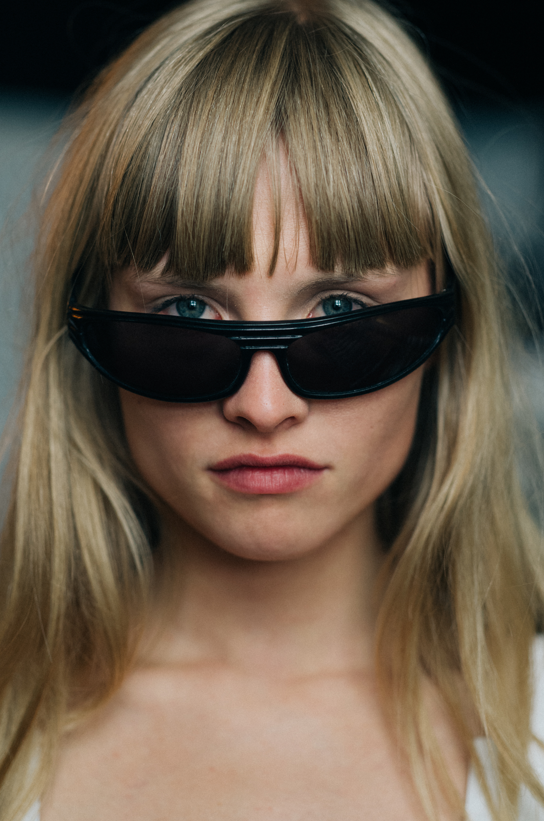 Portrait of a model wearing glasses