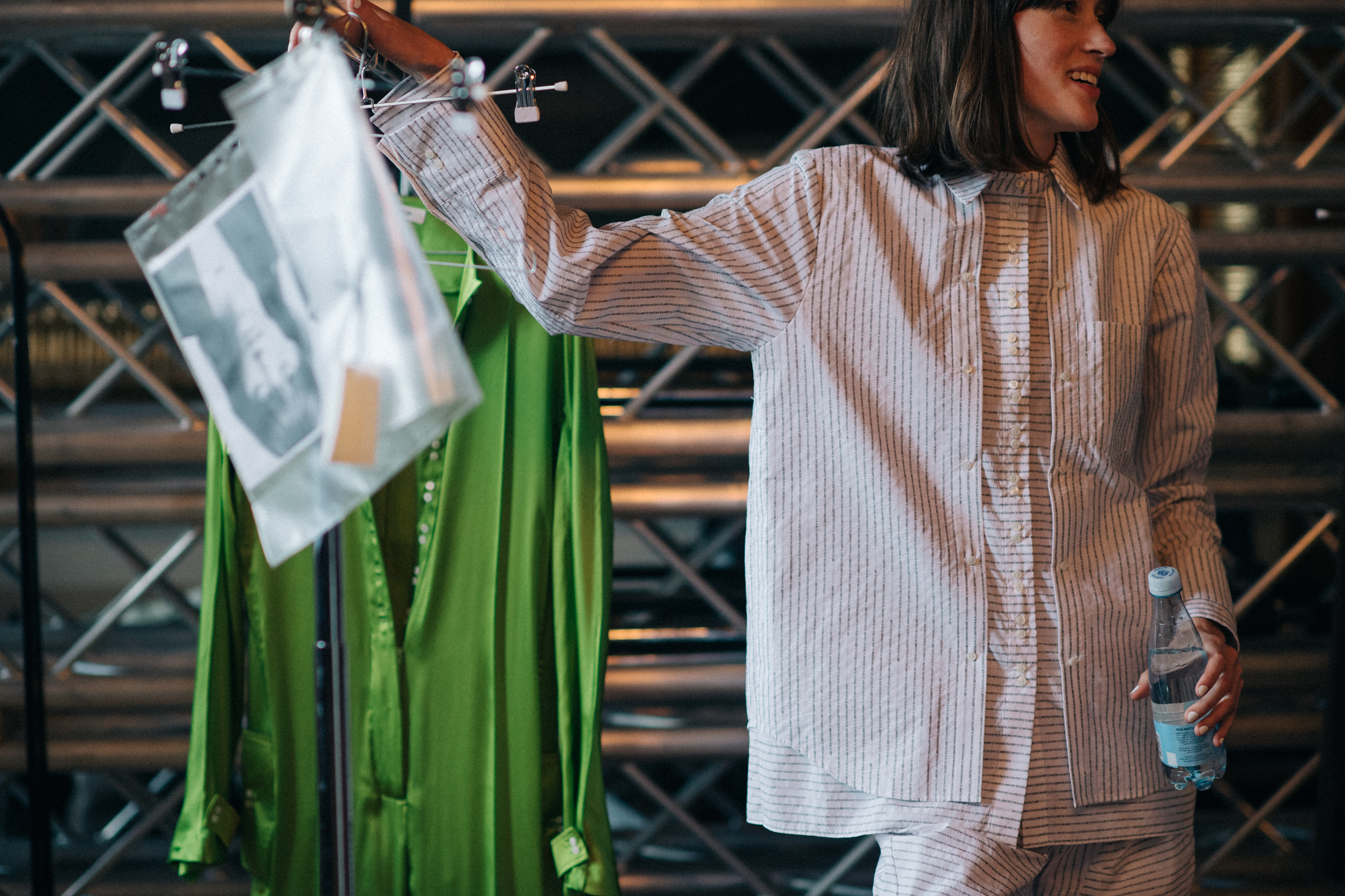 Model wearing cotton pyjama outfit