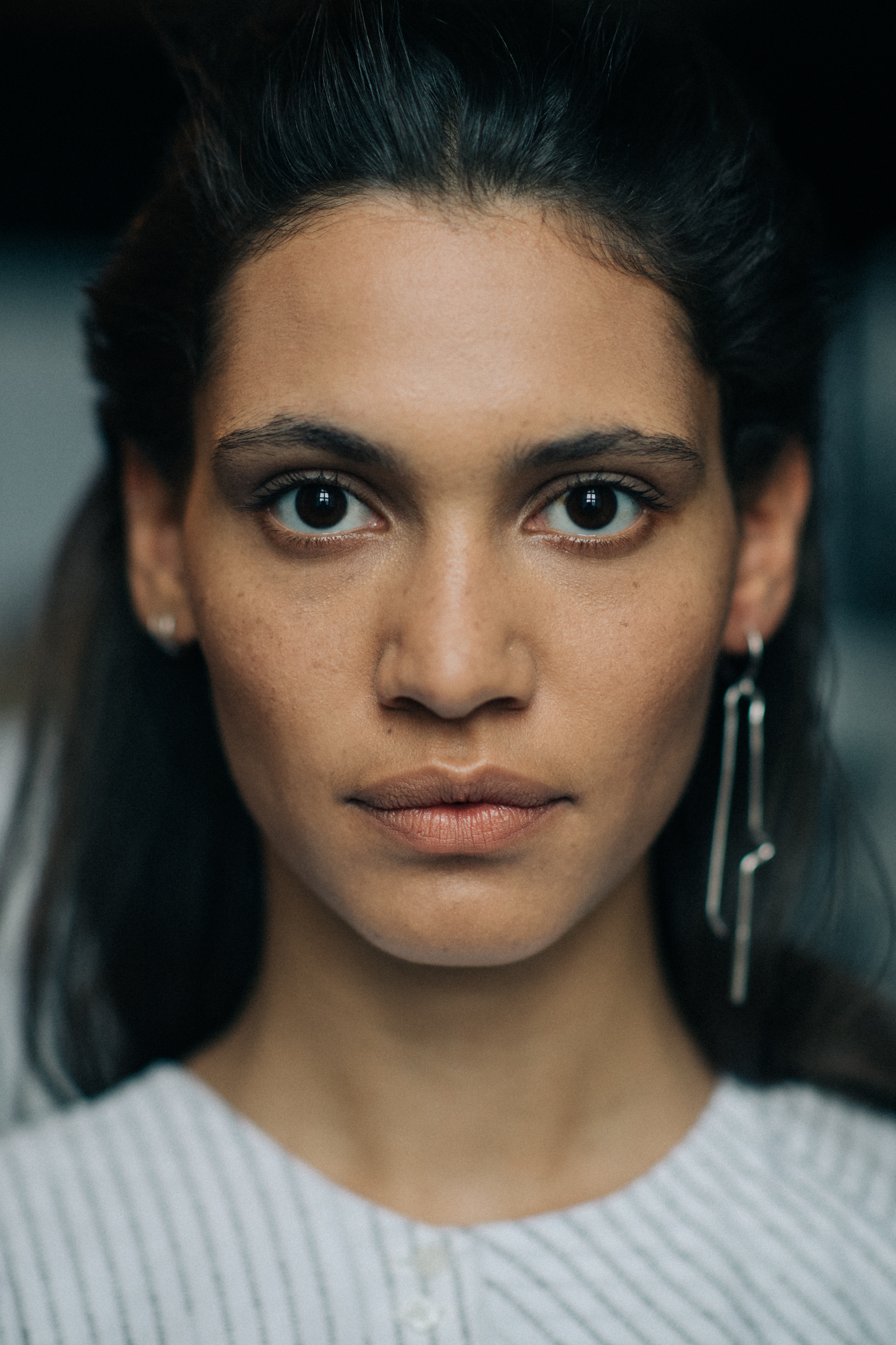 Portrait of a model with olive skin