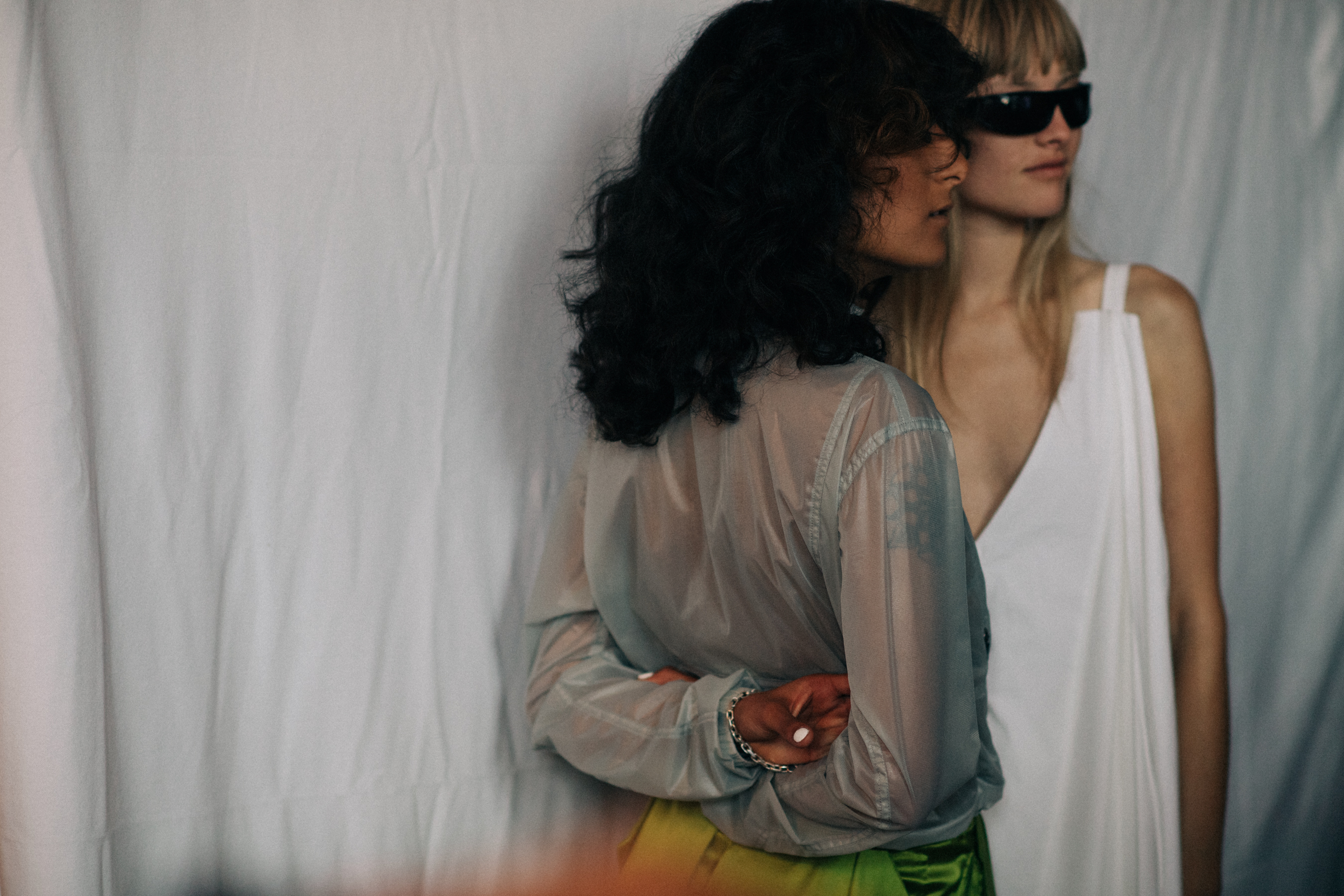 Two models before the show