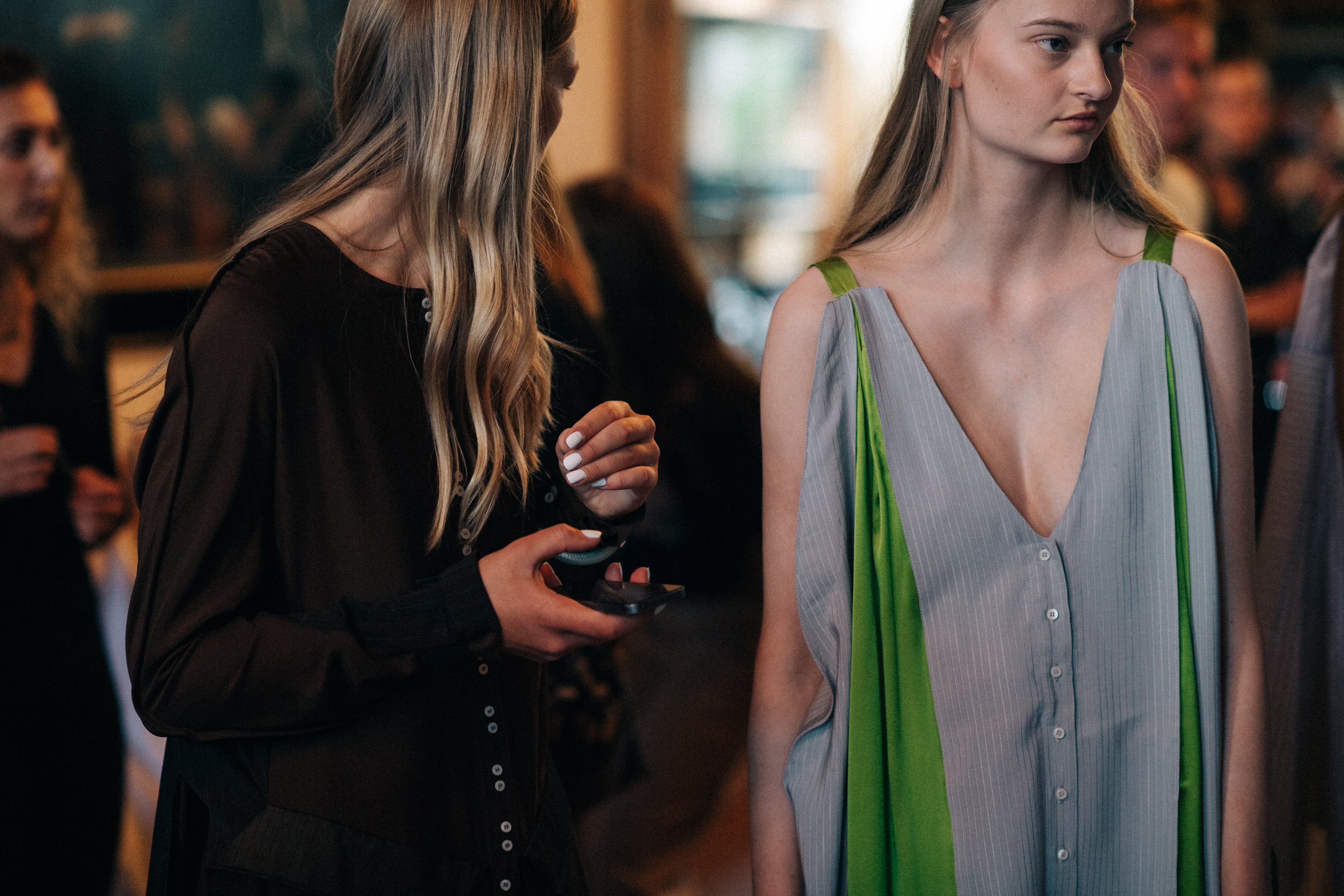 Two models before the show