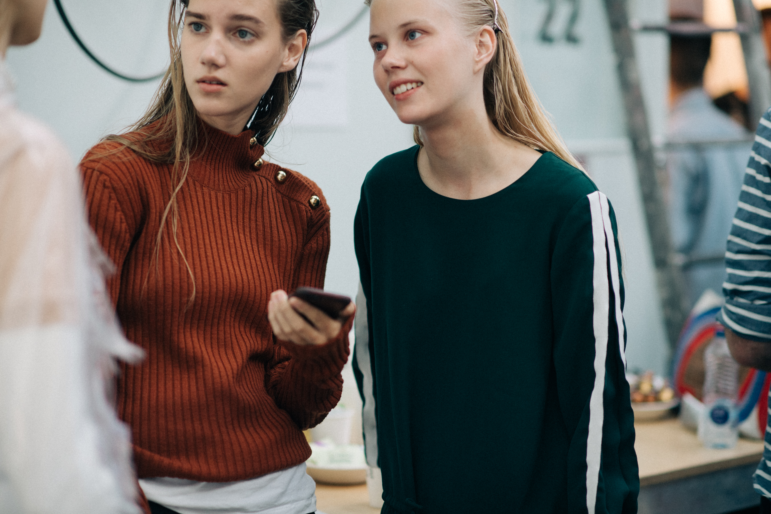 Two models before the show