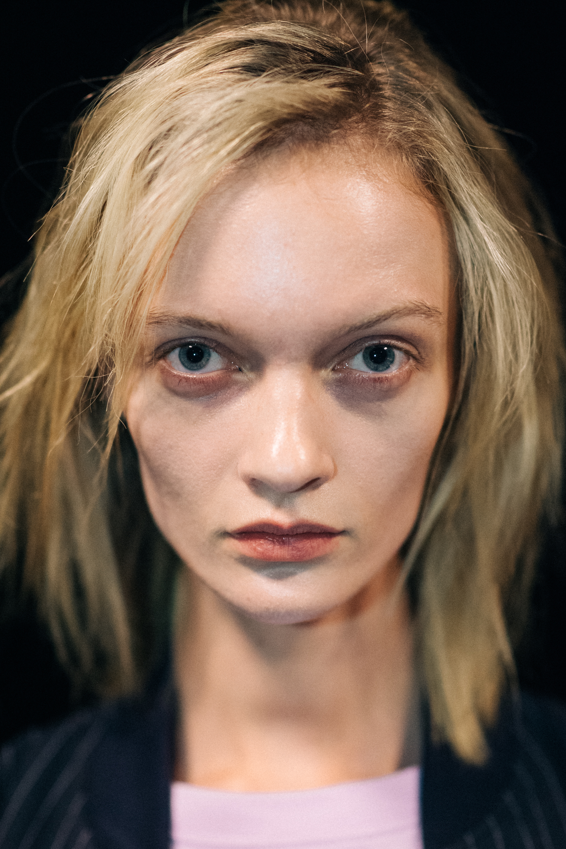 Portrait of a model with blonde hair