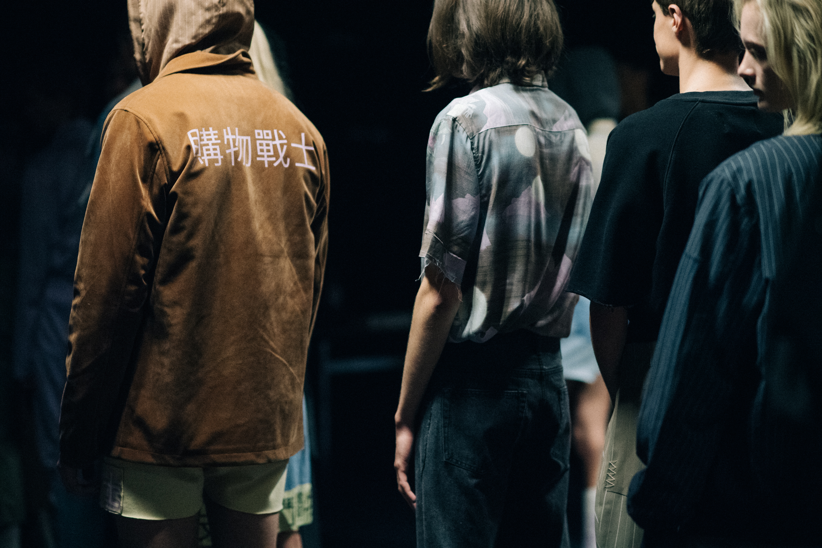 Group of models before the show