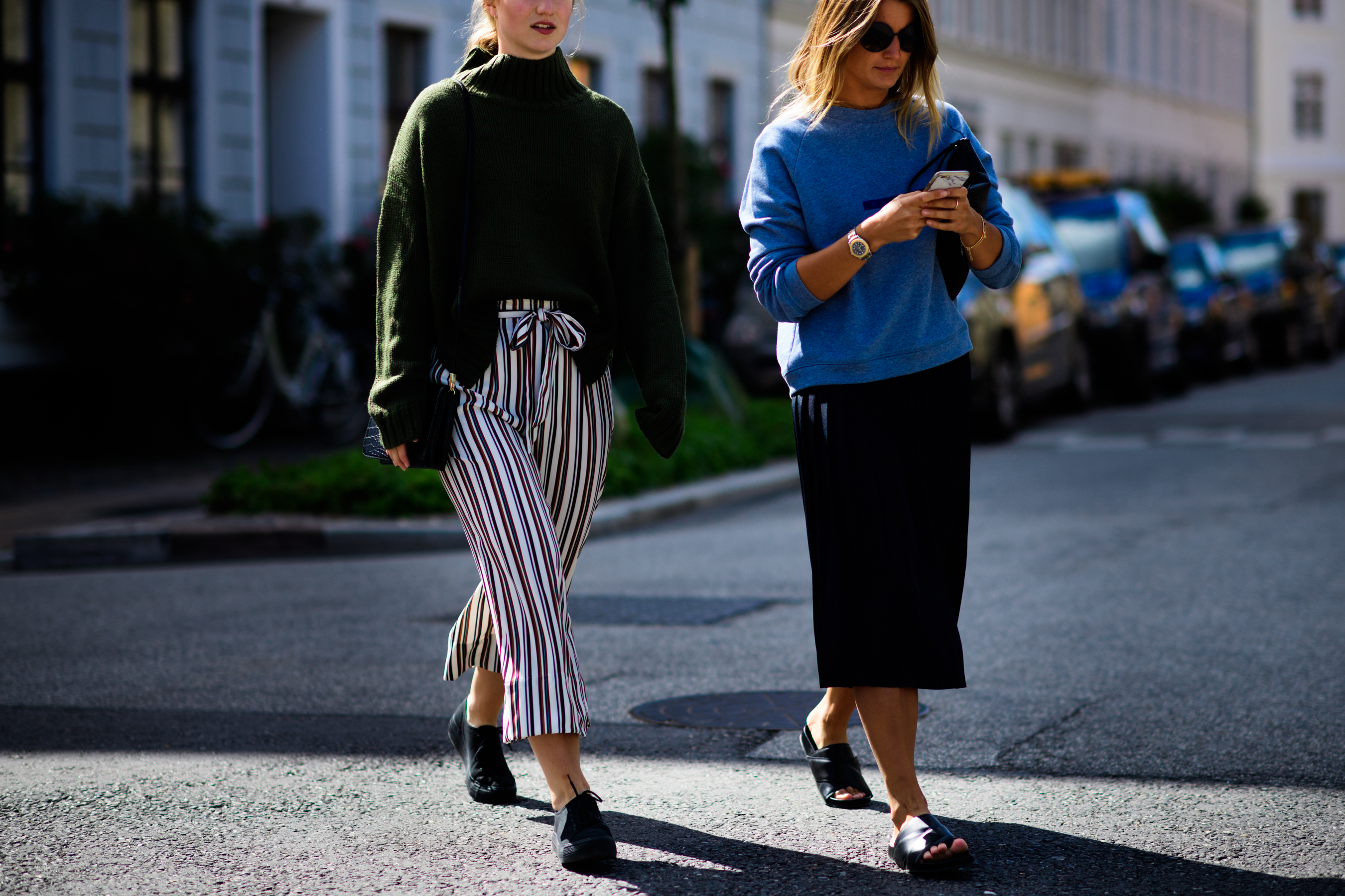 Two women before the show