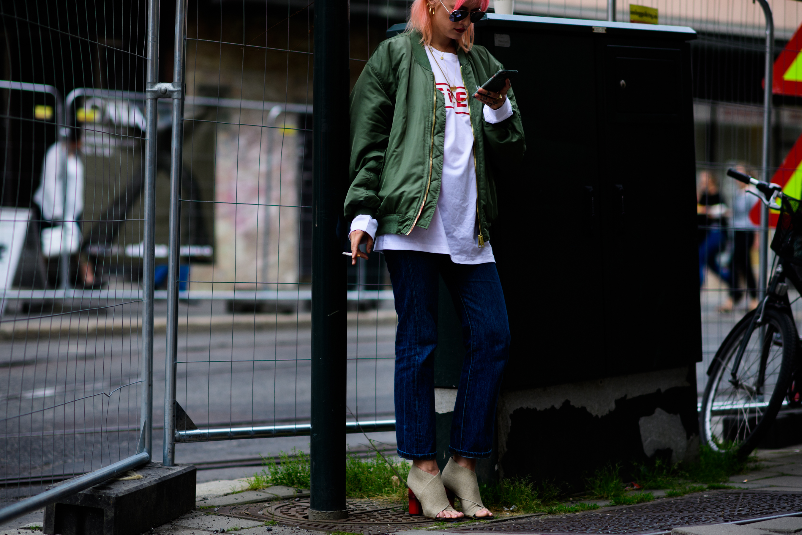 Norwegian blogger wearing Acne mules