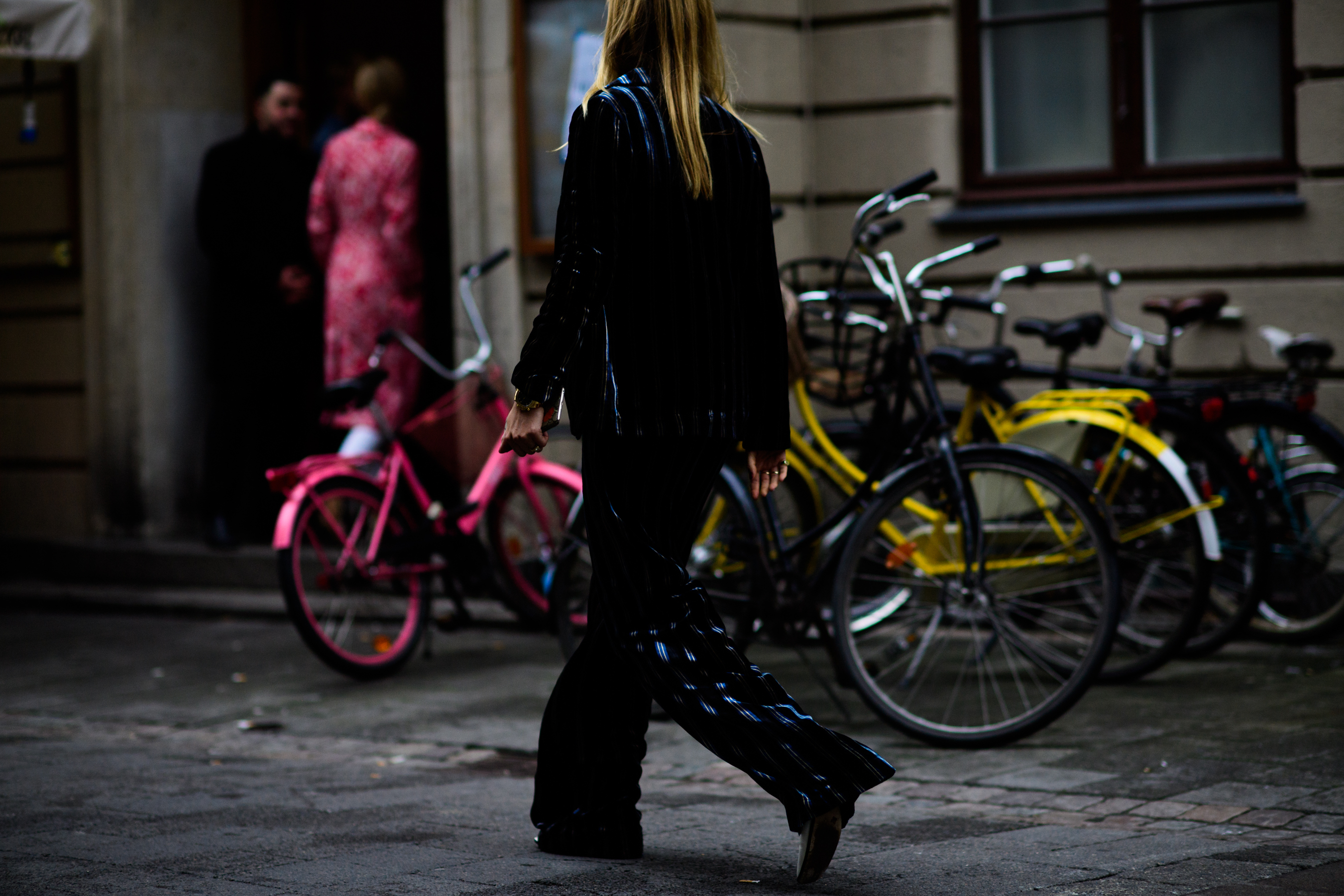 Danish blogger wearing black pyjamas