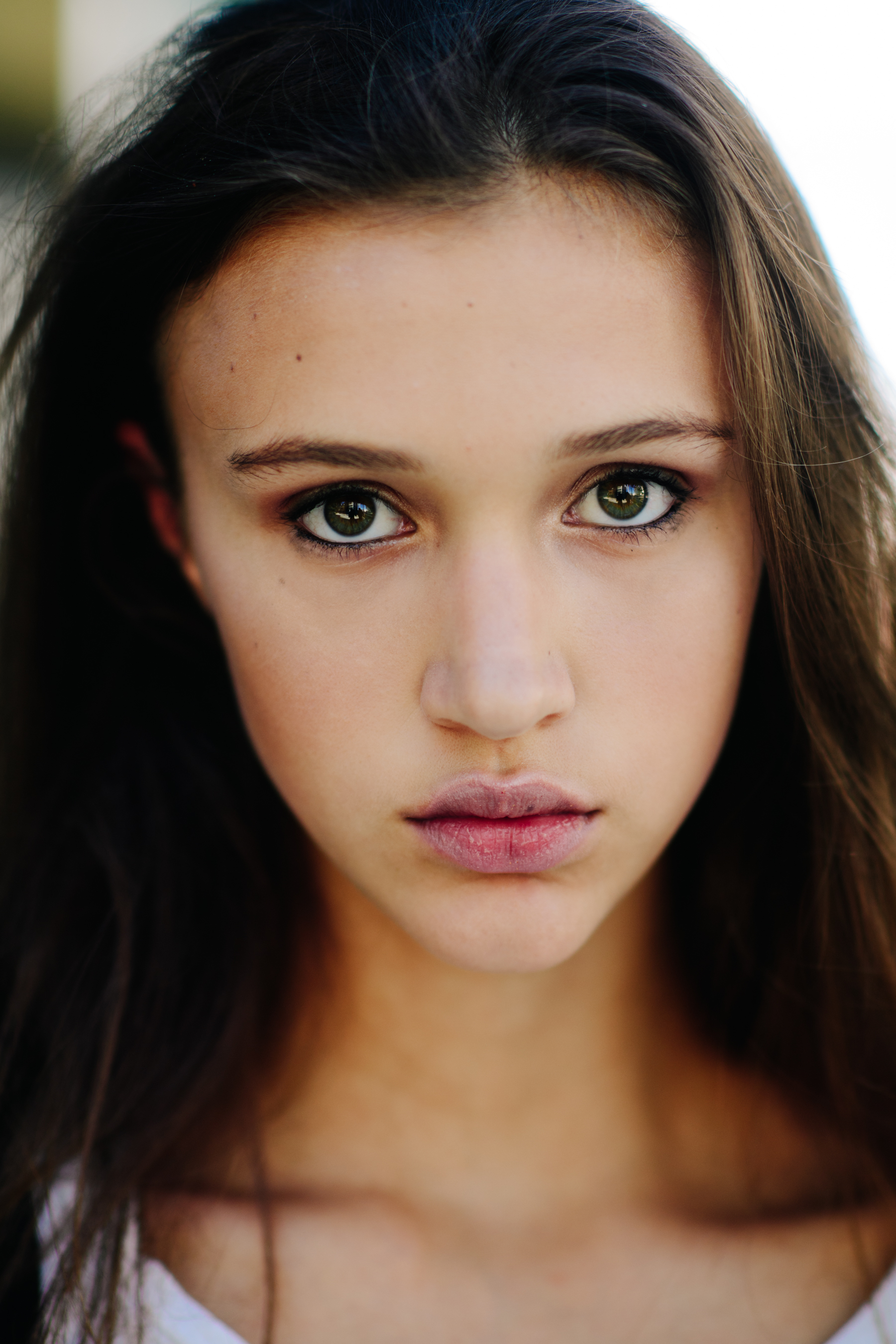 Portrait of a model with hazel eyes