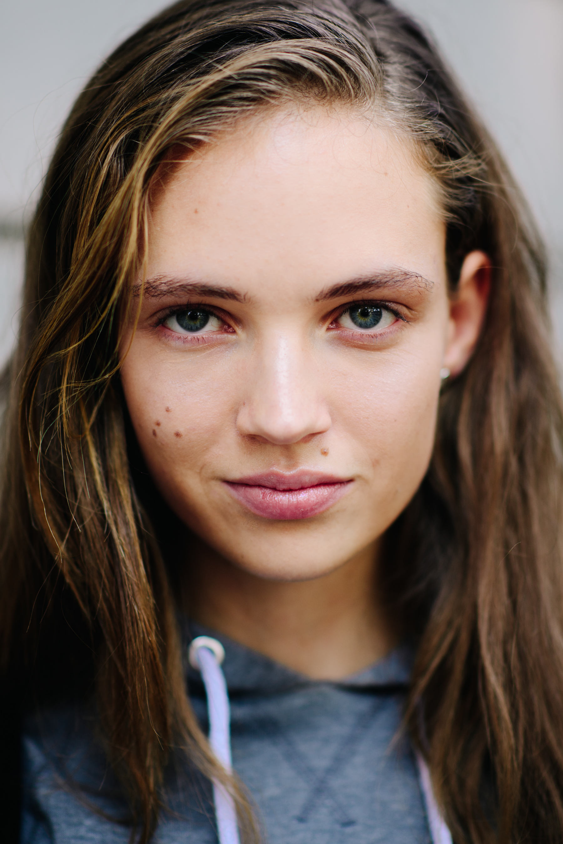 Portrait of a model after the show