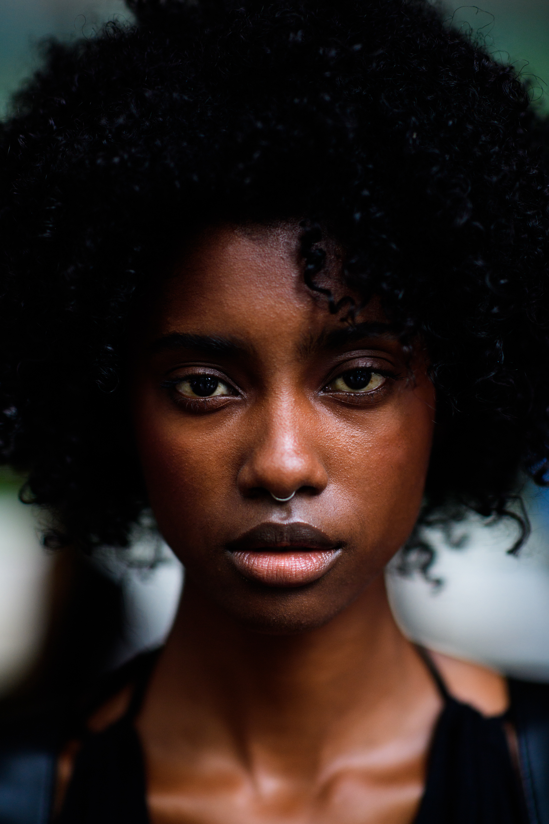 Model with pierced septum