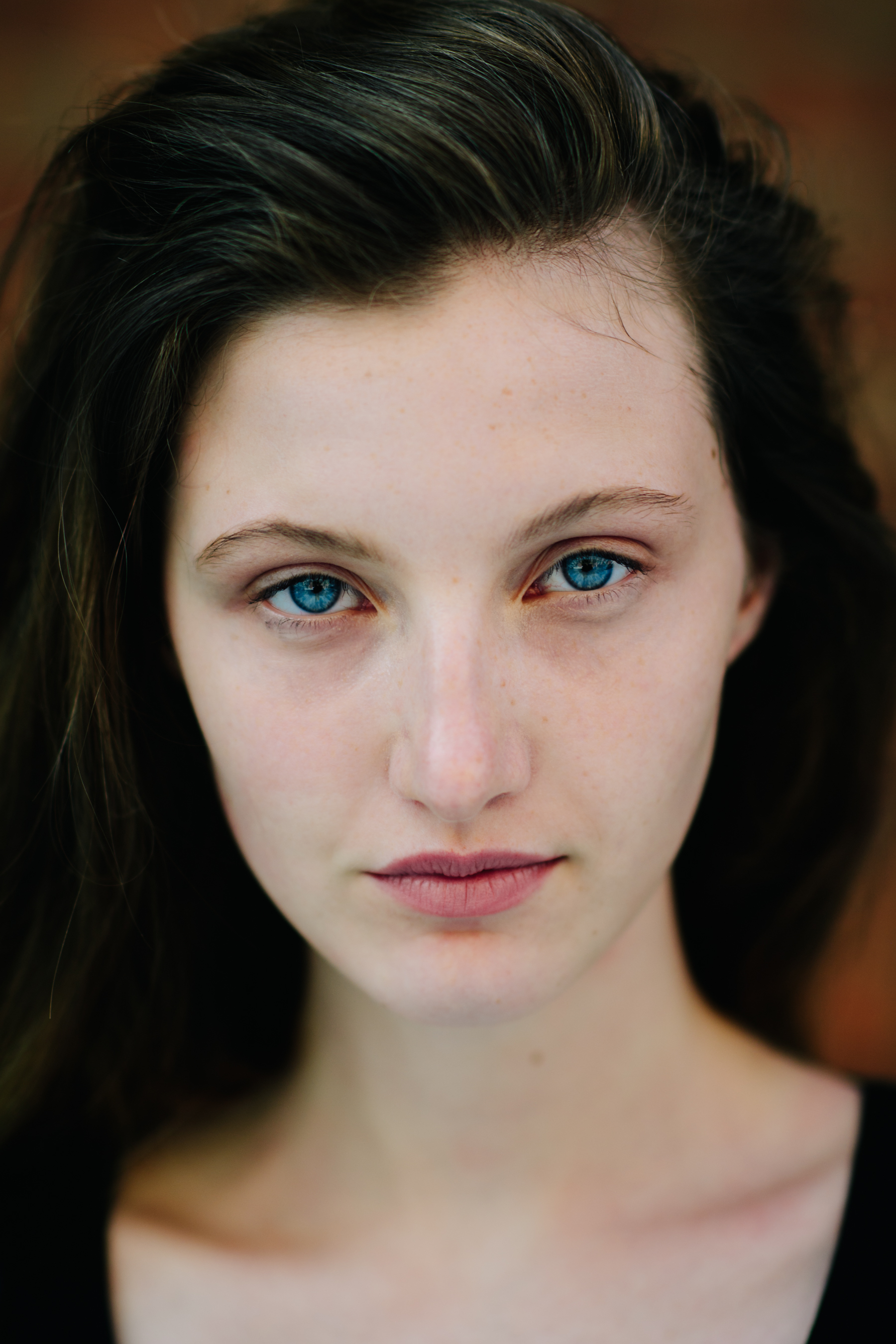 Portrait of a model with blue eyes