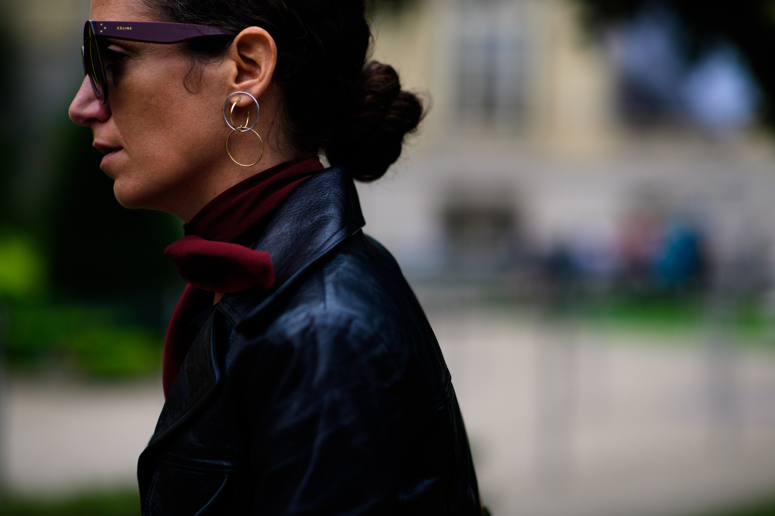 Woman wearing Céline glasses