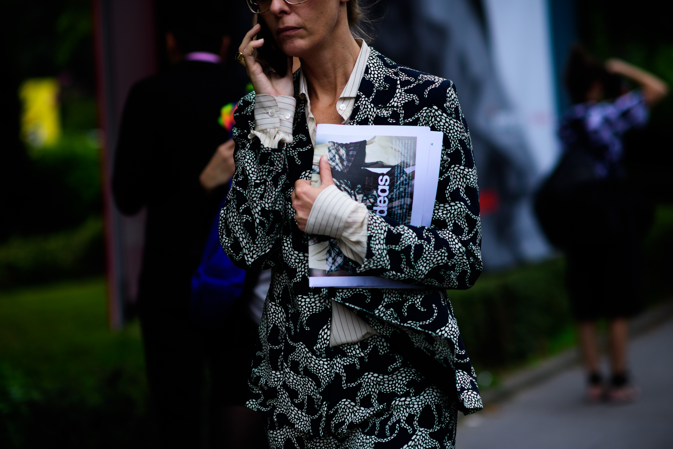 Woman wearing Stella McCartney cat suit