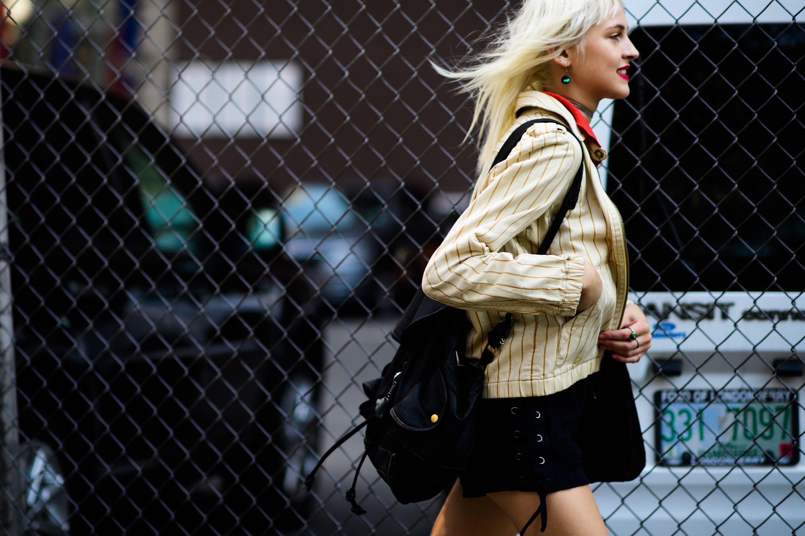 Model with blonde hair