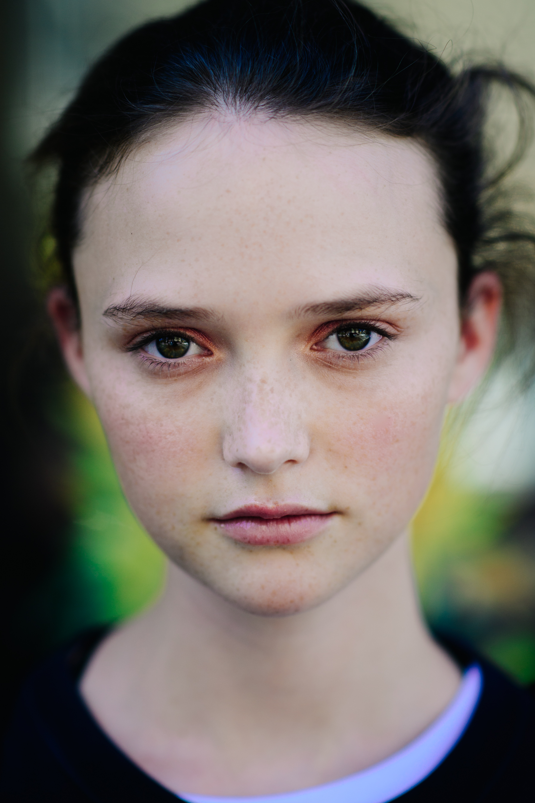 Portrait of a model with brown eyes