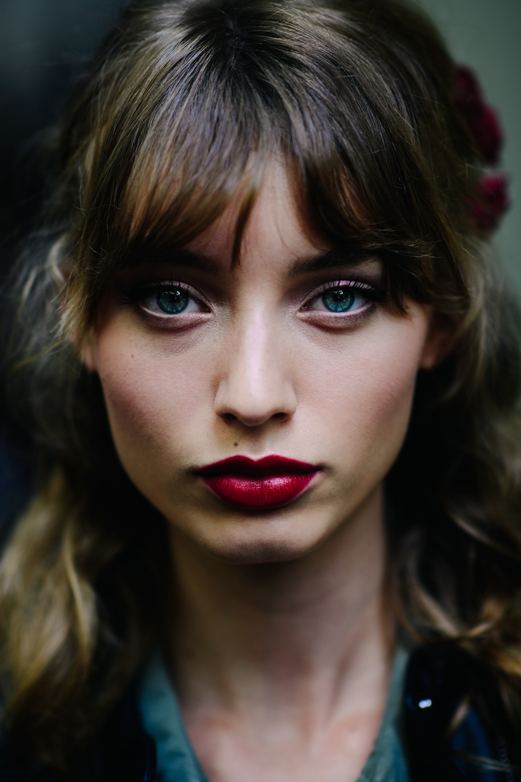 Portrait of a model after the show