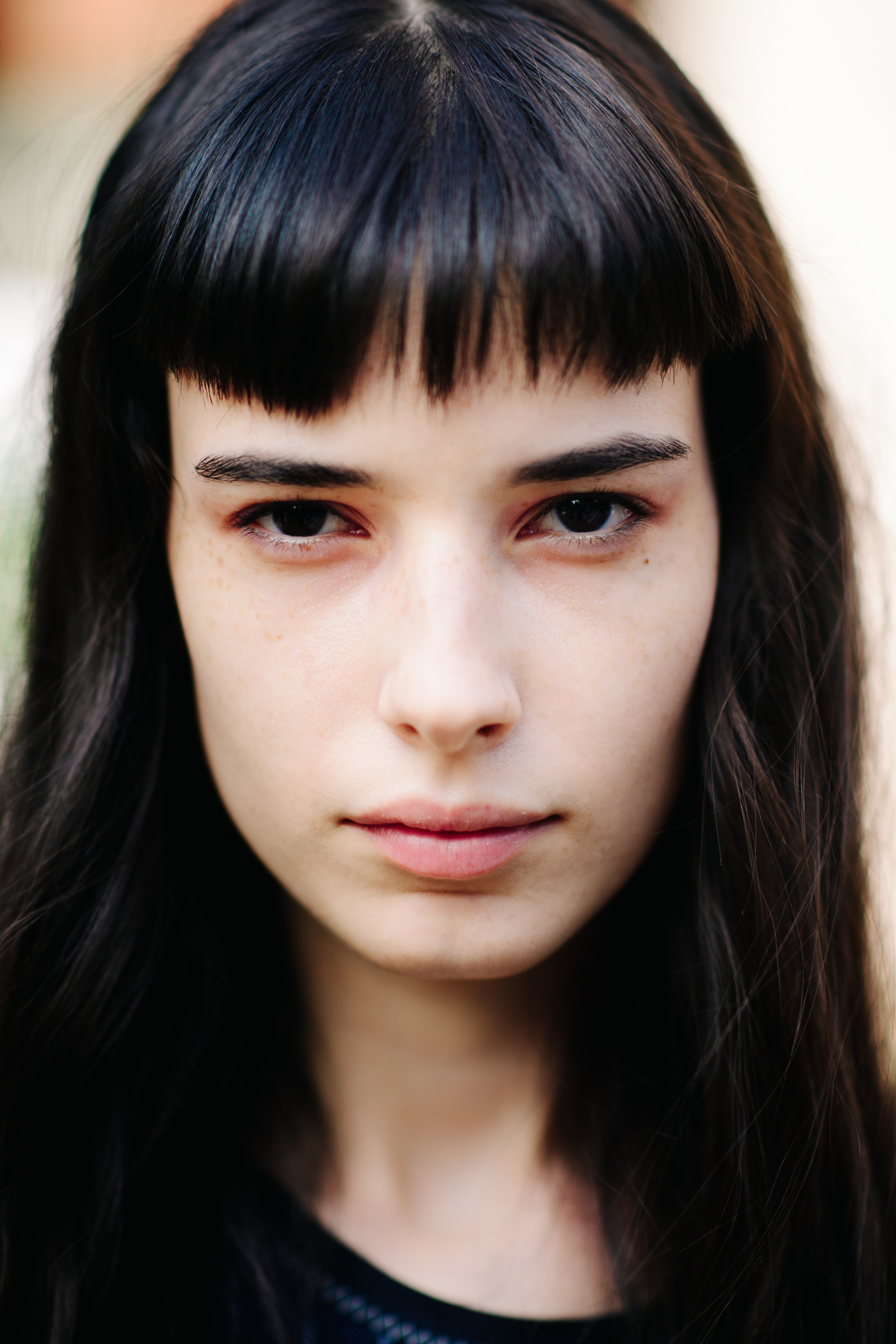 Portrait of a model after the show