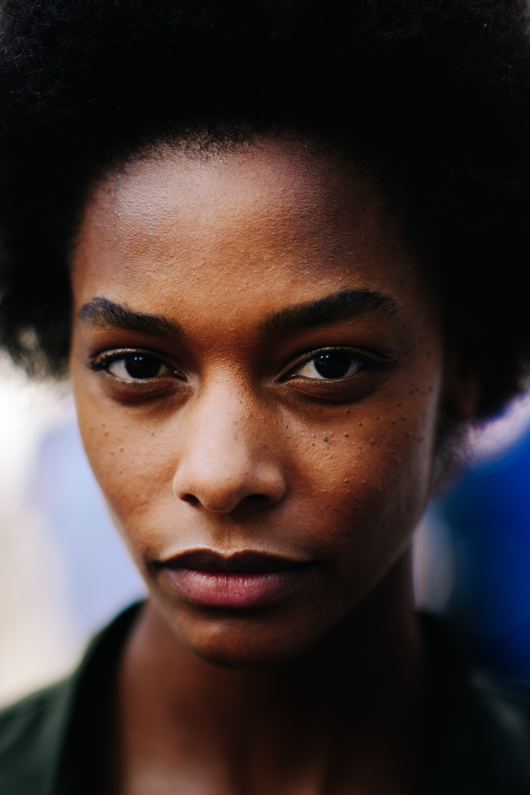 Portrait of a model after the show