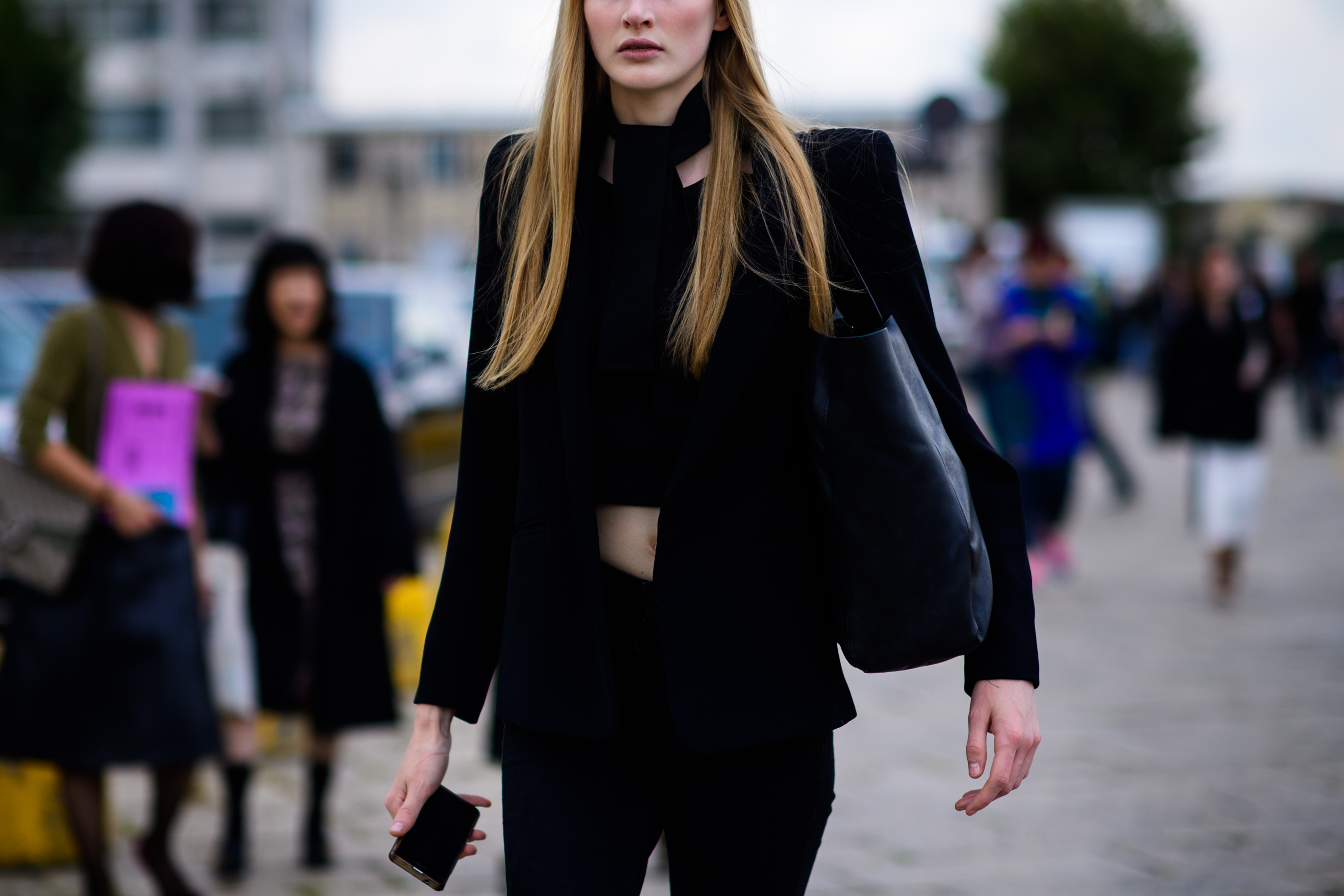Model with long blonde hair