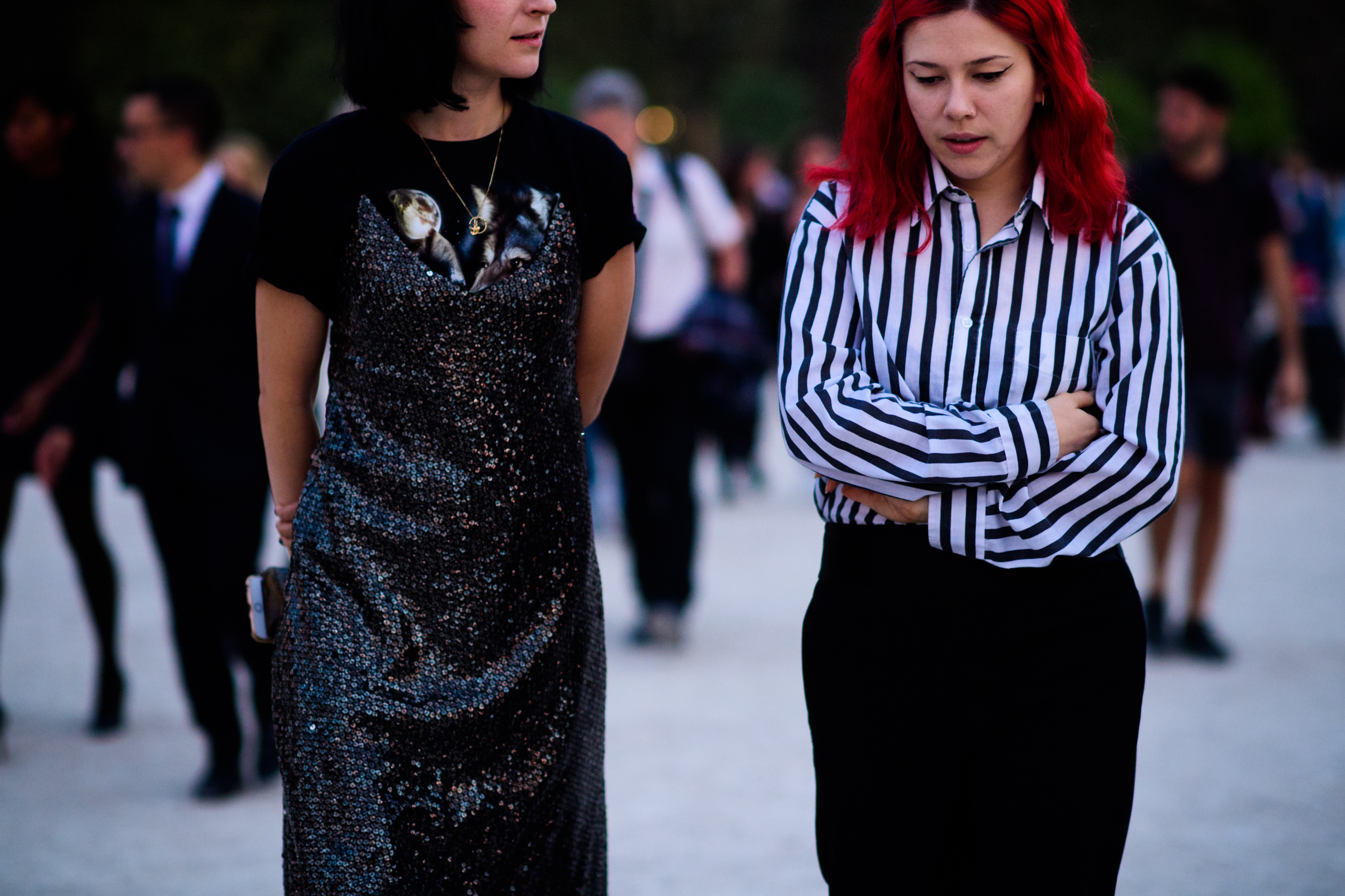 Dazed stylists after the show