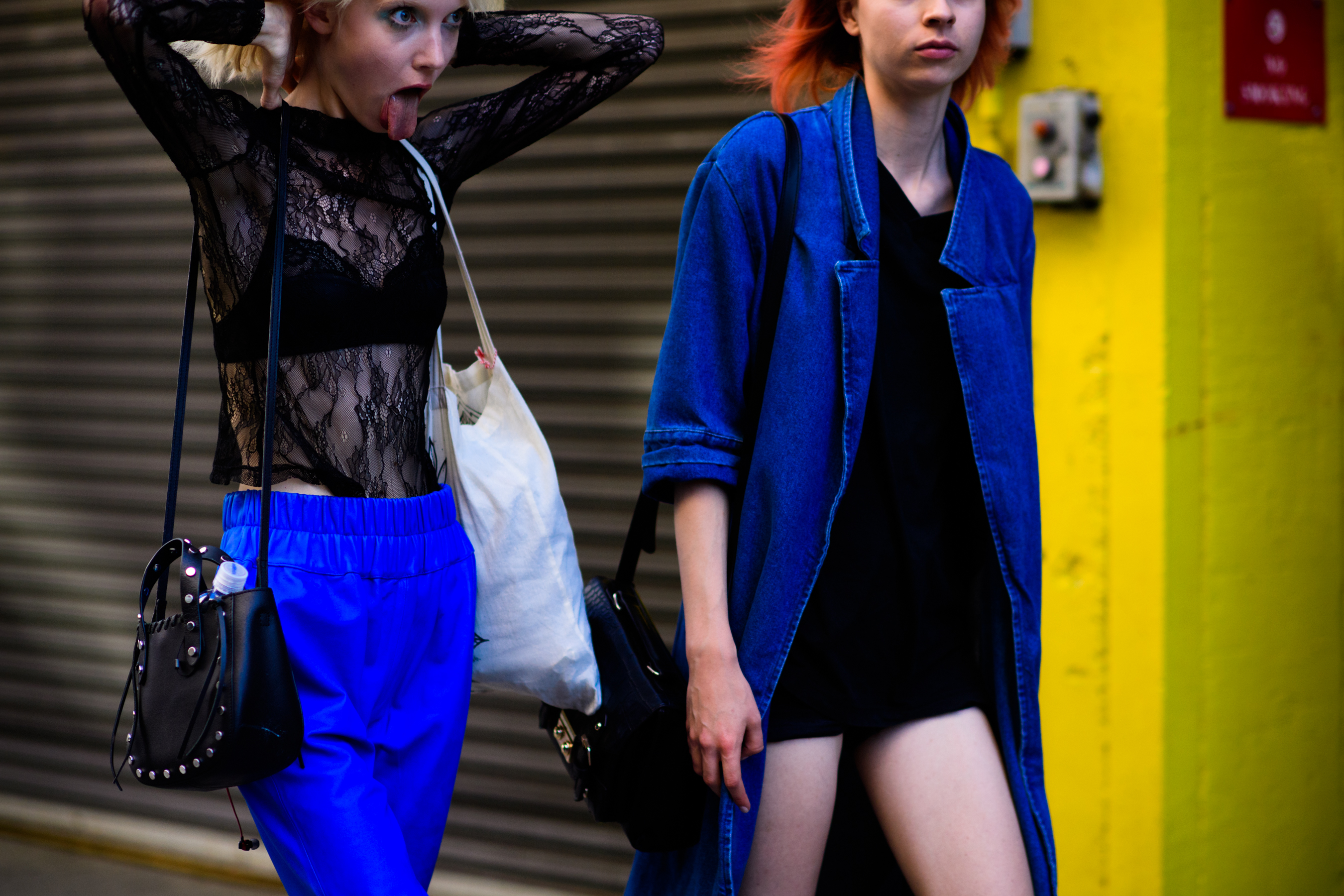 Two American models after the show